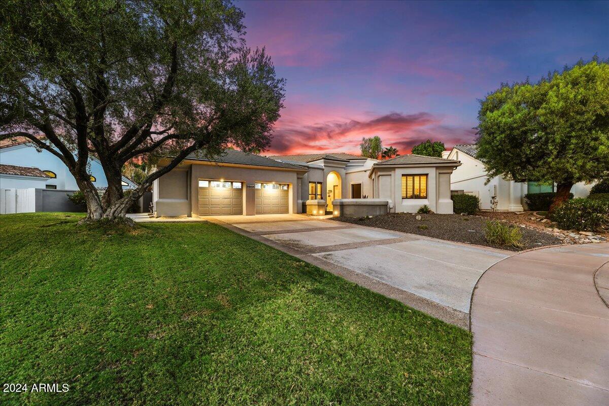 Welcome to Stonegate, one of Scottsdale's most sought after guard gated communities. Ideally located just minutes from shopping, golf, hiking, freeway access, Mayo Clinic. Perfect for full or part time residents. Resort style amenities include tennis, pickle ball, an olympic size pool, children's play area and walking trails. This light and bright home has been completely remodeled w/ designer finishes throughout which provides a modern yet comfortable vibe. The laundry room even feels like a sanctuary! Located on an interior cul-de-sac lot with mature landscaping and privacy. Walls of glass provide a beautiful transition from indoor- outdoor living where you can relax under the large covered patio or enjoy the resort style pool.Upgraded garage, new roof, new AC units etc.Truly a must see