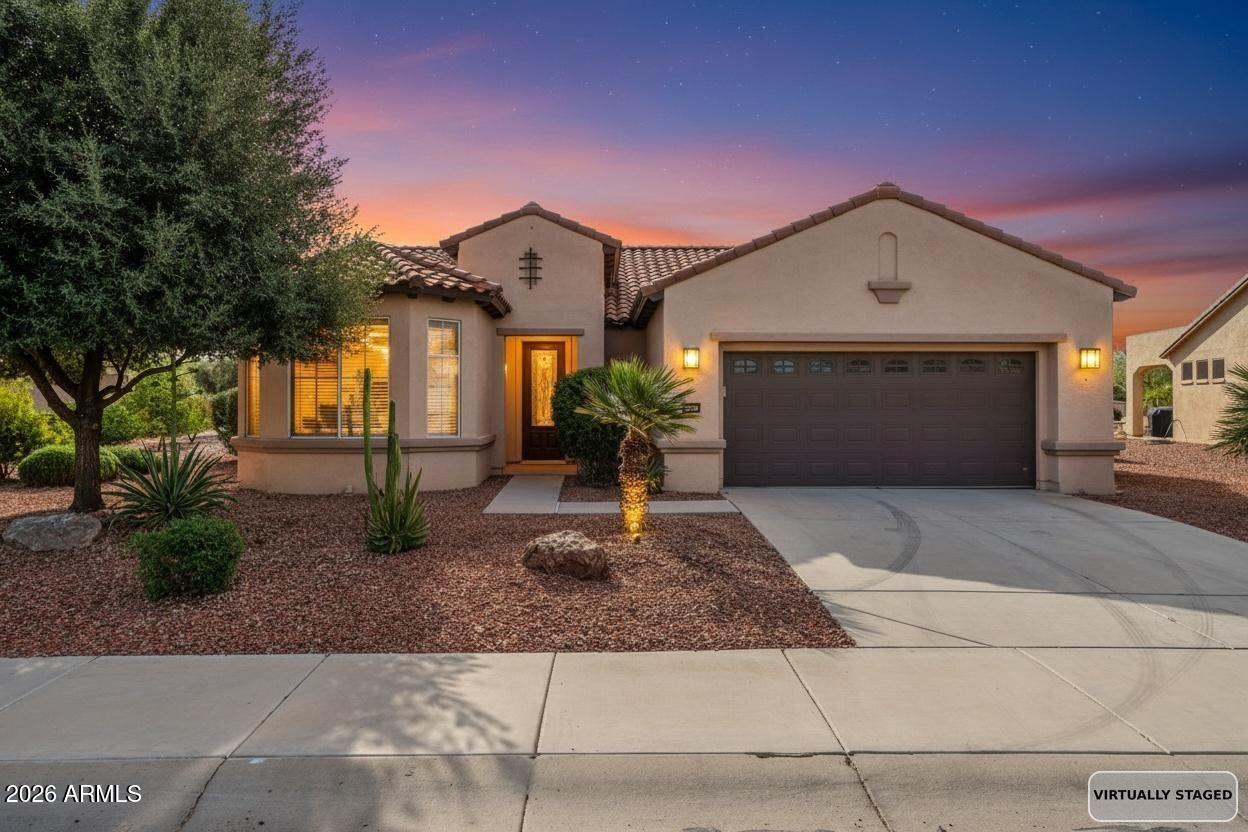 Looking for a 2 bedroom/2 bath home in PebbleCreek? Here's 'THE ONE' your WINTER VACATION RETREAT or FOREVER HOME, now PRICED BELOW MARKET VALUE! Beautifully UPDATED & Boasting new 2026 WOOD-LOOK TILE FLOORS,  2024 HVAC, 2026 Custom interior PAINT, GOURMET KITCHEN w/GRANITE, & a EUROPEAN DESIGN ENTRY DOOR w/INLAID TEXTURED GLASS! Both OVERSIZED BEDROOMS feature BAY WINDOWS & Walk-In Closets.  Savor Arizona sunsets from under EXTENDED PATIO overlooking enormous backyard.   RESORT LIFESTYLE is like a CRUISE SHIP on DRY LAND in AWARD-WINNING CHAMPIONSHIP GOLF Community! Indulge in SPA TREATMENTS, woodworking, Gyms, PICKLEBALL, Social Clubs, DOG PARKS & more! LIVE-LIFE-INSPIRED in Vibrant PebbleCreek Retirement Community! Near 2 SPRING TRAINING CTRS, Tanger Outlets, AZ CARDINALS STADIUM & more