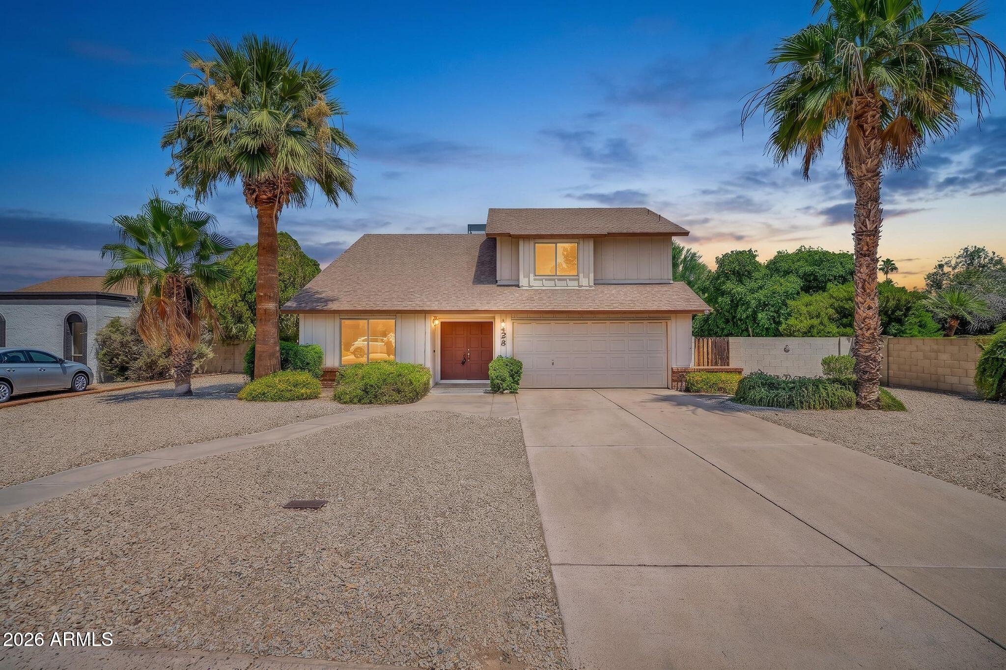 Exceptional value in today's market! Listed at an attractive price point compared to recent closed sales & current listings in the neighborhood, this home is a rare opportunity for those looking to personalize & add their own touch. Enjoy indoor/outdoor lifestyle living in Glendale in this two-story home located in this sought-after Bellair neighborhood. This 4 Bedroom/2.5 Bathroom/2 car garage/2,632 square feet home has a large, sparkling swimming pool & is on a grand 14,199 square feet (0.326 acres) lot. The vaulted ceiling of the sunken Formal Living Area gives a spacious vibe, & the wide arches of the Formal Dining Area, the Den/2nd Bedroom, the Kitchen, & the Family Room, bring character to the home. More features on the ground level include a Kitchen with a Breakfast (continued . . ) Nook that view out to the backyard, a Family Room with access to the screened in Back Patio area, a Powder Room, & a Laundry/Utility Room with side-entrance door to the backyard & garage entry door. Upstairs, the carpeted landing opens to the Primary Suite with on-suite bathroom & two generous closets, to the other bedrooms, & to the shared full bathroom. Engineered hardwood flooring is in the Bedrooms, carpet in the Living Area, Dining Area, Stairs, & Upstairs Landing, & tile flooring in the Kitchen, all Bathrooms, Downstairs Entry, Hall, & the Laundry/Utility Room. The 2 car Garage has a built-in workbench & pegboard wall tool storage. The screened-in Back Patio gives access to a spacious backyard landscape with the refreshing pool, paver patio area, grass lawn, outdoor pool shower, & a storage shed on west side yard. Offered in as-is condition, seller will not make repairs or provide credits for inspections. All inspections are welcome for informational purposes. Don't miss your chance to create the home of your dreams at a price that leaves room to make it truly yours.

As a part of the Glendale Community, there are a wealth of amenities in the area surrounding the Bellair neighborhood. Within the Bellair neighborhood, there are various sports courts - tennis, pickleball, volleyball, & basketball, swimming pools, several parks, gated playgrounds, & walking paths. Golf enthusiasts can check out the nearby Bellair Golf Park. If you're looking for a home in the Deer Valley Unified School District, this Bellair home may be in the community you've been seeking.

One or more photo(s) was virtually staged.