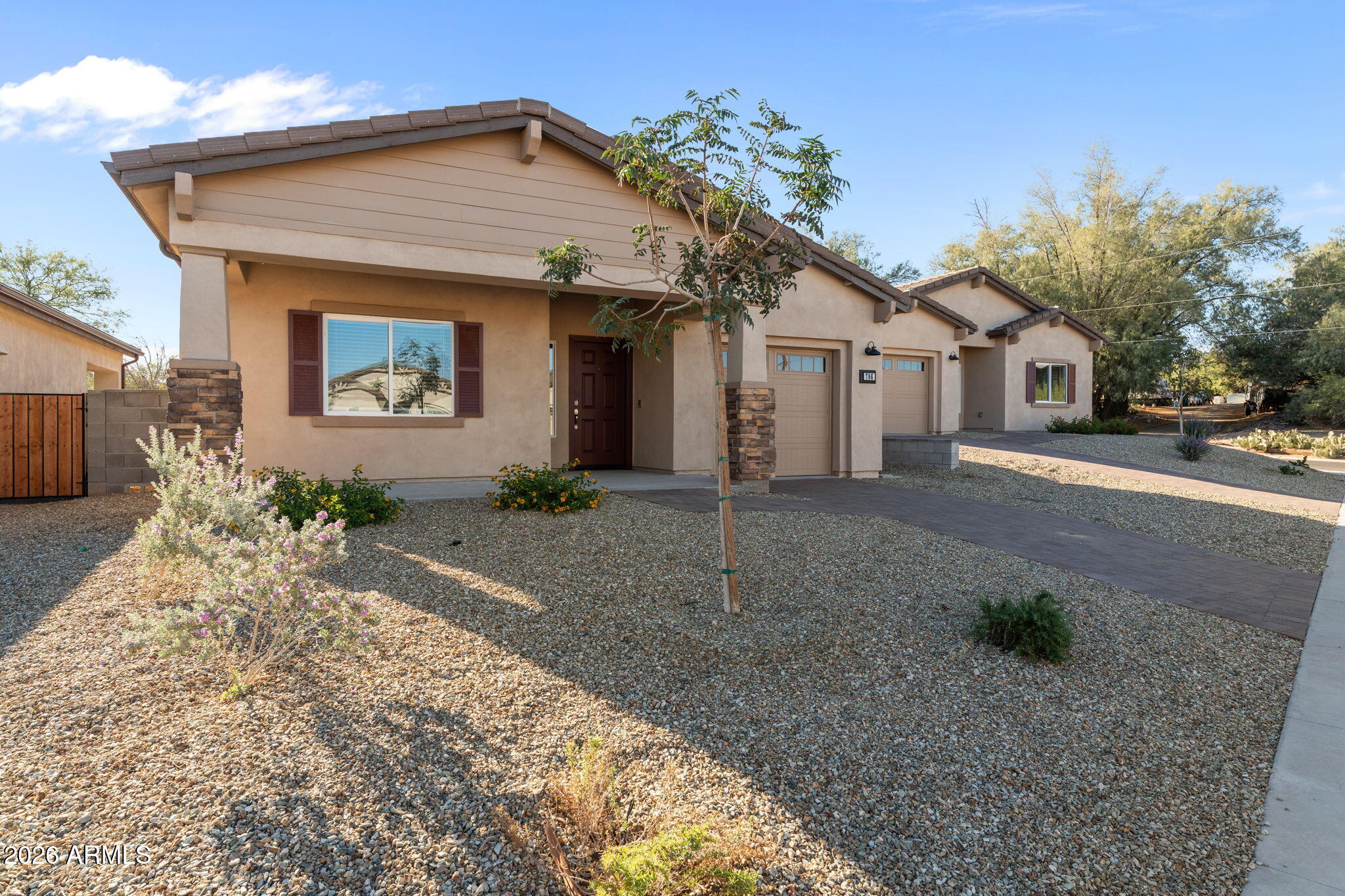 This brand-new 1,374-square-foot home offers 3 bedrooms, 2 bathrooms, plus a bonus room in a beautiful neighborhood and is ready to welcome its very first owner. Thoughtfully designed for comfortable living at any age, the home features easy, safe accessibility throughout. Each home is equipped with a rooftop solar system that conveys with the property and boasts an impressive Home Energy Rating Score (HERS) below 10. All appliances are included, along with a built-in security system.