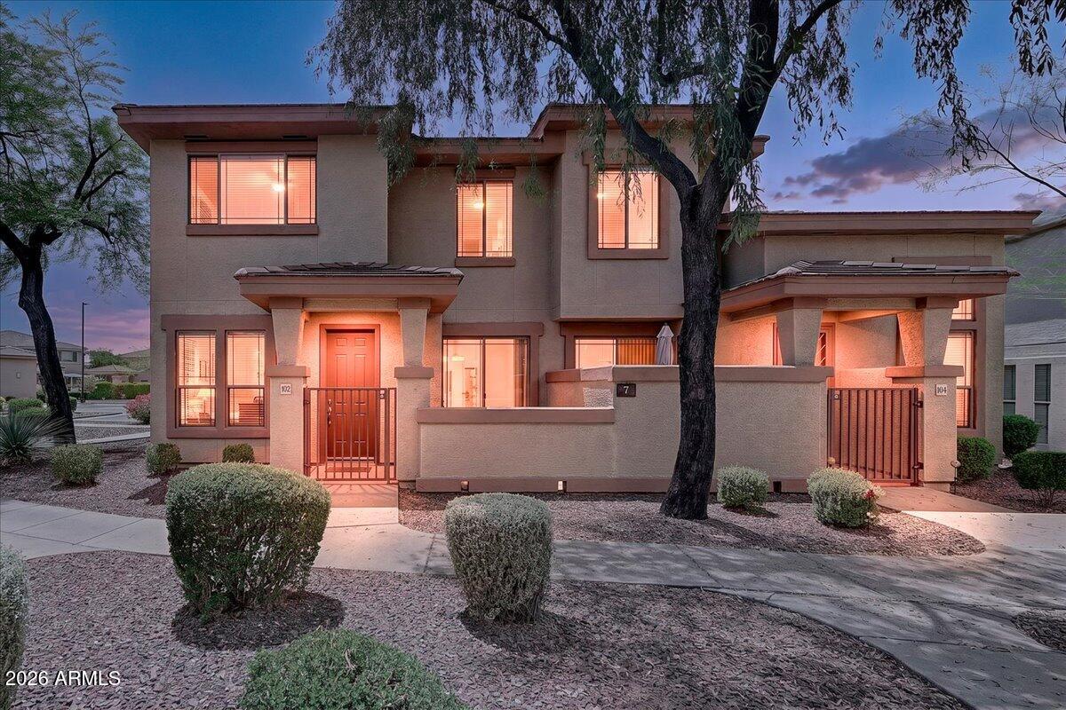 Rare 3 bedroom, 3 bathroom end-unit condo with the largest and most sought-after floor plan in the community! Ideally positioned directly across from the community pool and fitness center, and conveniently located near the gate for easy access, this move-in ready home offers comfort, convenience, and an unbeatable location.

Step inside to a spacious and functional layout featuring a large kitchen and dining area, open family room, guest bedroom, and full bathroom on the main level. Upstairs, you'll find the primary suite with private bath, along with an additional bedroom and full bathroom. The attached 2-car garage offers plenty of room for vehicles, storage, or both, and the end-unit location adds extra privacy and a quieter feel.

Water is included in the HOA fee, and residents enjoy access to the gated community amenities, including a pool, spa, and fitness center. Just outside the gates, you are within walking distance to Starbucks, restaurants, grocery stores, and everyday conveniences.

Located in the heart of Anthem, this home also offers access to the incredible Anthem Community Park and amenities, including lakes with catch-and-release fishing, miles of grass areas and trails, playgrounds, train rides, baseball, soccer, volleyball, basketball, tennis, skate park, skating rink, waterpark, Olympic lap pool, diving pool, massive fitness center, and so much more.

This is truly one of the best values in the community and a rare opportunity to own the premier condo floor plan in Anthem!