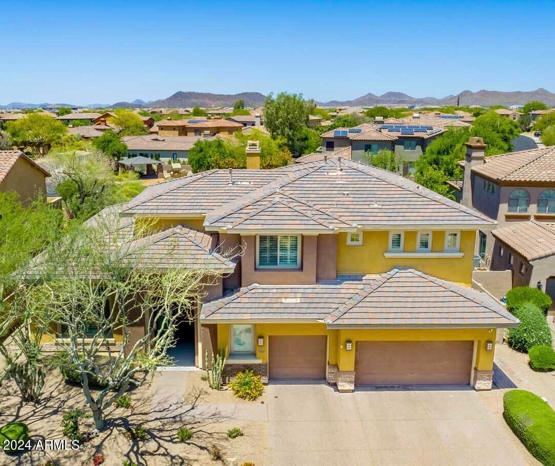 Price Reduced! Don't miss this incredible opportunity to own a beautifully upgraded Toll Brothers Del Oro model. Featuring 4 spacious bedrooms, including a first-floor primary suite, and a versatile den/office currently used as a workout room. An oversized loft offers potential for an extra bedroom or game room. The gourmet kitchen flows into an open great room. Formal dining and living rooms create the perfect entertaining space. The main floor primary bedroom features a private exit and an en suite bathroom with a steam shower and standalone tub. Step outside to a custom-designed backyard oasis with exceptional privacy, backing to a greenbelt. Enjoy the self-cleaning, heated Pebble Sheen pool, expansive lattice-covered patio, and artificial turf yard. New Pella windows throughout and too many upgrades to list!