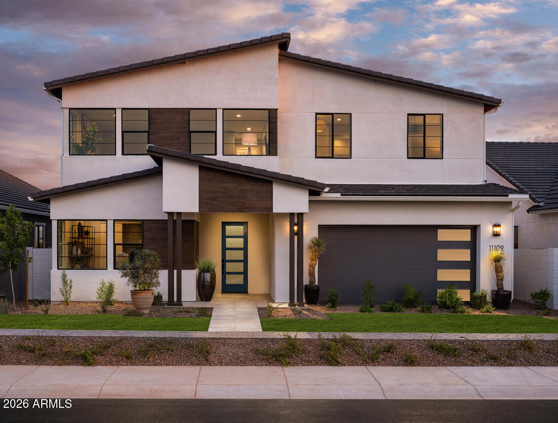 Our Upland modern model is for sale! Make the most of every moment in the elegant Upland model home that is professionally designed and furnished! The first floor features a secluded bedroom with full bathroom, open-concept kitchen, casual dining area, and great room overlooking a pool, an outdoor kitchen, and spacious covered patio. The kitchen impresses with a generous island with breakfast bar, walk-in pantry, and ample counter space. On the second level, you'll find the luxurious primary bedroom suite, which includes a primary bath with private water closet and large walk in closet. Two additional bedrooms with a shared hall bath, one with a walk-in closet, and a spacious loft complete the second floor. Don't miss this home!