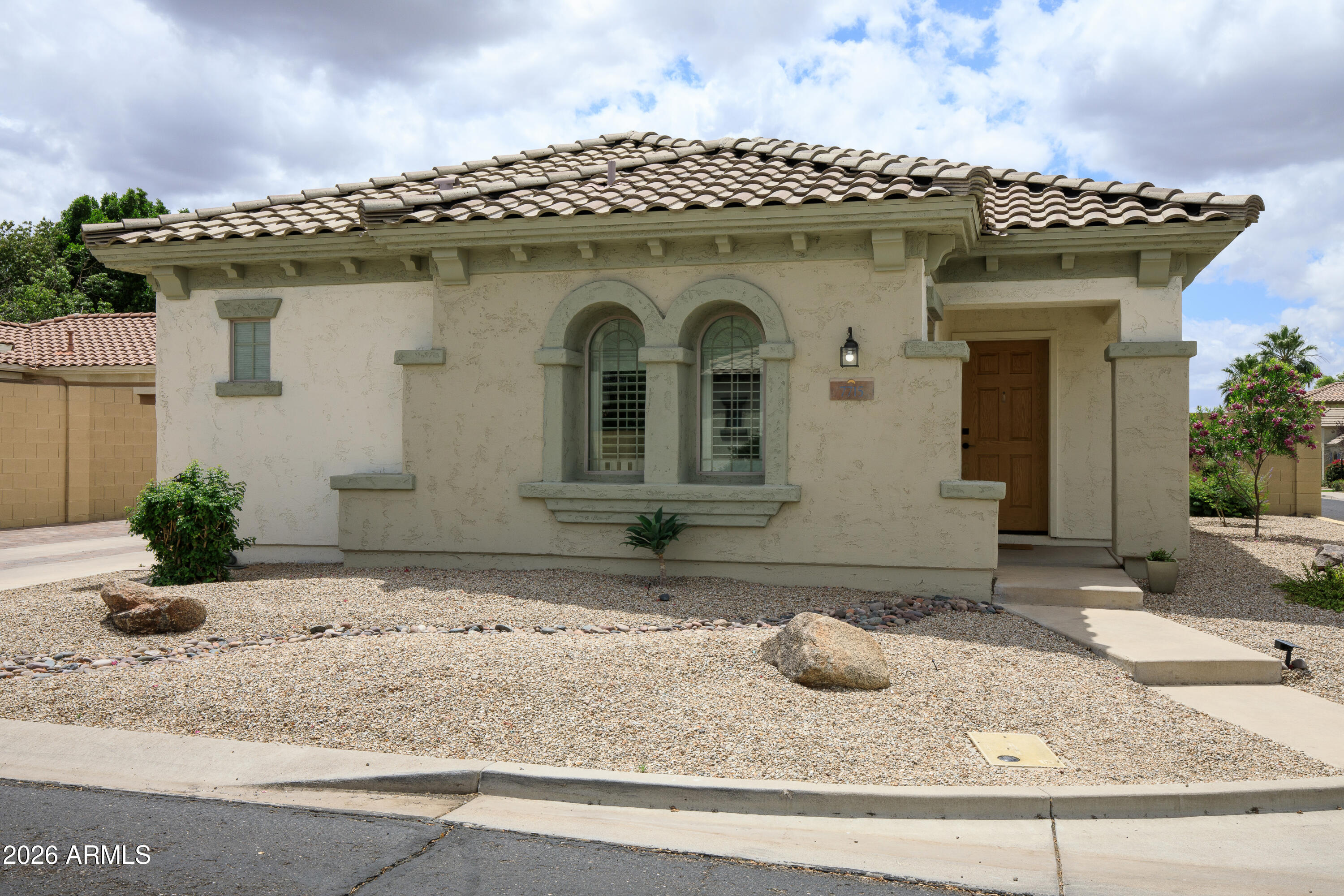 Welcome to this beautifully maintained single-story home in a desirable gated Mesa community! Featuring 3 bedrooms and 2 bathrooms, this home offers updated LVP flooring and ceramic tile with NO CARPET for a clean, modern feel. Enjoy year-round comfort with a brand new Trane HVAC unit, plus added touches like plantation shutters and a soft water loop. New refrigerator, washer, and dryer included! Step outside to a low-maintenance yard complete with a brand new Tuff Shed for extra storage. Community amenities include a pool, perfect for relaxing and entertaining.