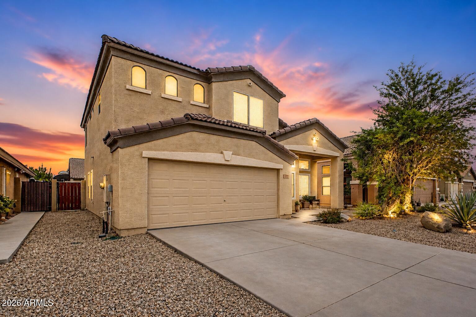 You'll fall in love with this 3 bedroom + Loft home located only two doors down from a HUGE PARK!! Once inside you'll be captivated by SOARING CEILINGS & WOOD-LIKE FLOORING. Formal Living & Dining room  w/ natural light & soothing palette make every space feel warm & welcoming. Family room opens to large kitchen featuring oak cabinets, mosaic backsplash, STAINLESS appliances & island.  Primary Bedroom features walk-in closet & bathroom w/ dual sinks. ALL NEW WINDOWS DOWNSTAIRS, NEW HOT WATER HEATER, NEWER AC. Backyard is perfect for relaxing and has tons of space for outdoor activities! Two large community parks w/ playgrounds & frisbee golf! Walking distance to restaurants, grocery stores & tons of shopping. Within 20 minutes of hospital & movie theater. Close to hiking trails!