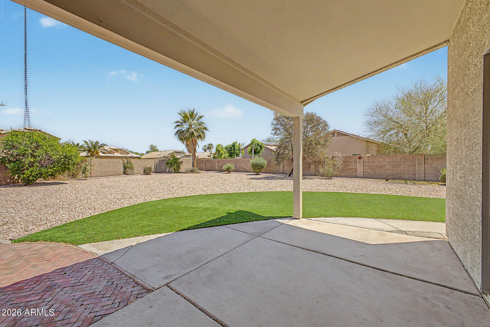 This Peoria home stands out with a Rare OVERSIZED BACKYARD,  offering space and flexibility not often found at this price point. Whether entertaining, relaxing, or creating your own outdoor retreat, this yard delivers.
Inside, the 3-bedroom, 2-bath layout offers comfortable living with a functional flow, spacious kitchen with granite counter tops, easy access to a covered patio, for true indoor-outdoor living.
With a low $48/month HOA and added buyer incentives, this home is positioned as a smart, low-stress purchase.
Located near Peoria's popular P83 Entertainment District, minutes from dining, shopping, events, and spring training-bringing everyday convenience and lifestyle together.