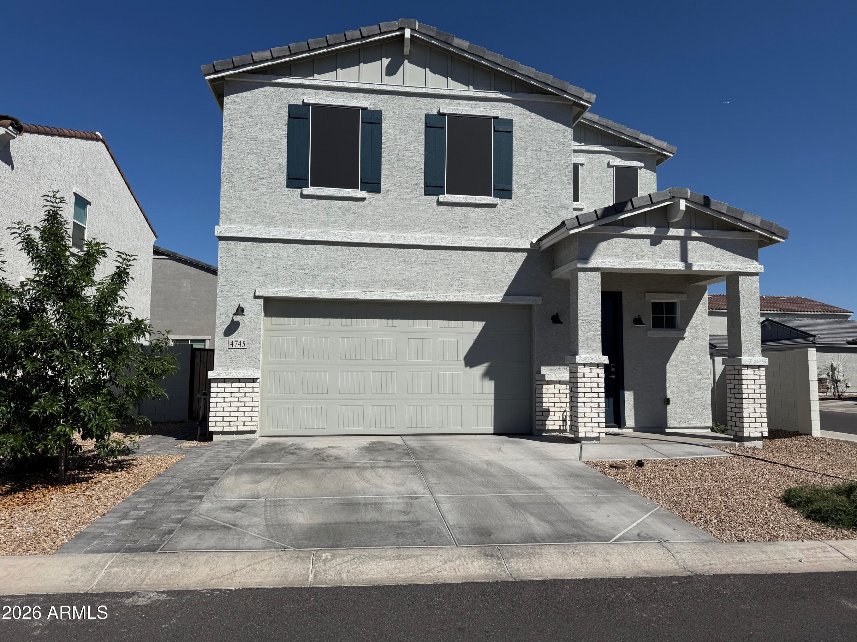 Come view this beautiful two story home.  This 3 bedroom, 2 and 1/2 bathroom home comes with fully upgraded Granite Countertops, Tile flooring throughout and upgraded carpet in the bedrooms! 36 inch Cabinets in the kitchen with a kitchen island.  Fully landscaped backyard.  This community includes a pool, putting green, playground, dog park, pickleball courts, basketball hoop and walking trails inside the gated community. Seller is related to listing agent.