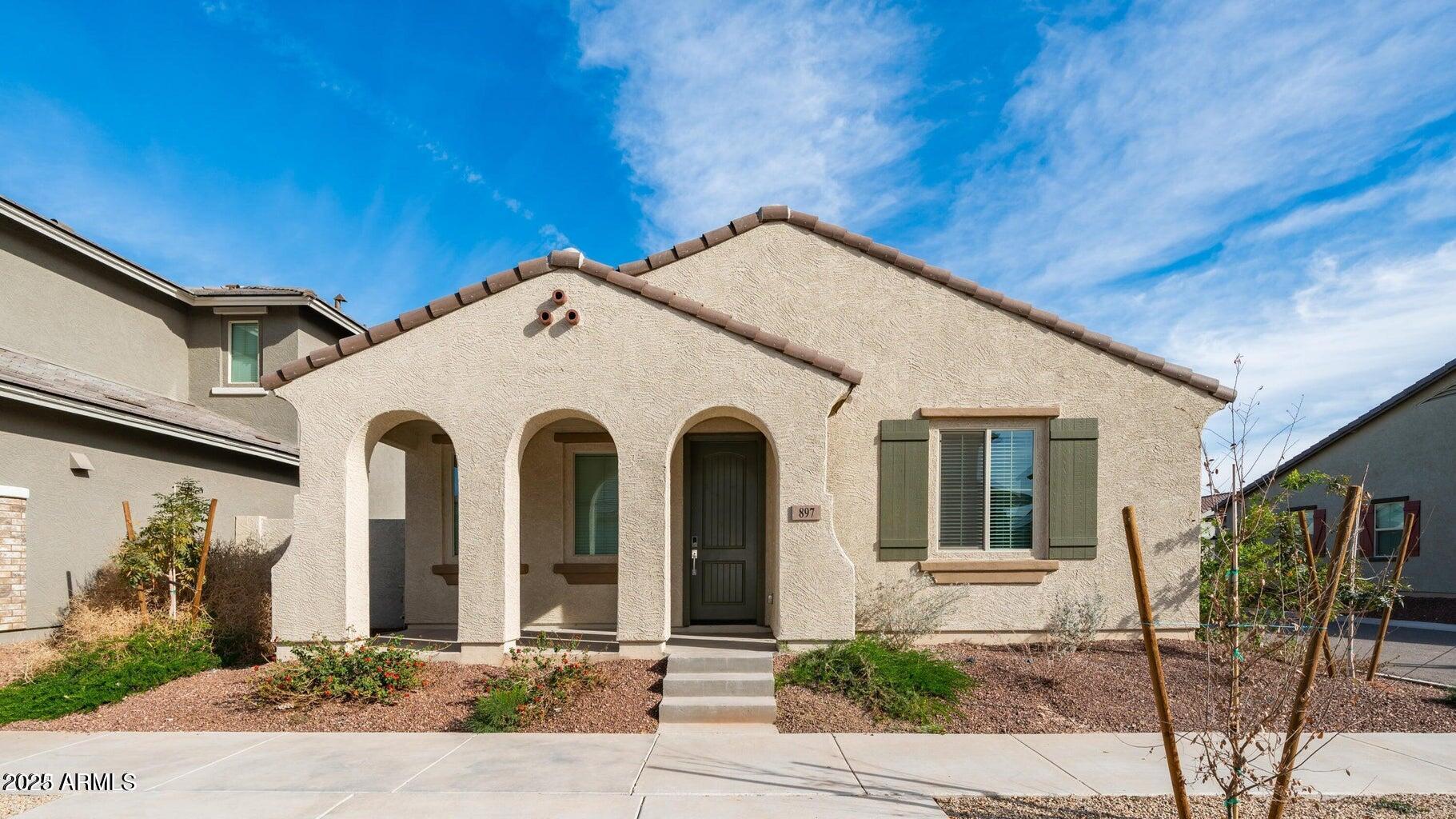 Welcome to this stunning 3-bed, 2-bath, 1,846 sq. ft. NEW PAINT AND NEW CARPET in bedrooms! Landsea Homes in the heart of Goodyear's Centerra community! Move-in ready with an open-concept layout, modern finishes, and energy-efficient design. Enjoy nearby top-rated schools like BASIS and Odyssey STEM Academy, plus access to the Goodyear Ballpark and the new 80-acre Goodyear Recreation Campus. Community perks include a sparkling pool, scenic trails, and a family-friendly vibe. Don't miss your chance to own in one of Goodyear's most desirable neighborhoods