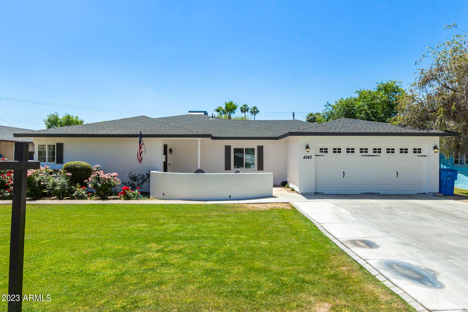 This Arcadia farmhouse in the delightful Arcadia-Osborn neighborhood is calling you home.  This 4 bedroom, 4 bath home is 2800 sqft and is sure to impress and fit all your needs perfectly. A significant Owner's Suite with a sitting area and cozy fireplace, an ensuite with marble floors, dual vanities, a large soaking bathtub, and a huge walk-in closet will make this space your private oasis. The open-concept kitchen and living space will ensure no one gets stuck in the kitchen and will be the centerpiece of all your family gatherings. Finish off the interior with an office/kid's play space, three additional bedrooms, a large laundry room, two full bathrooms, and a 2-car garage. Outside you will find a great covered patio, outdoor kitchen, and a refreshing pool for hot summer days.