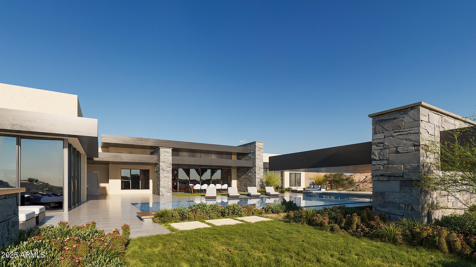 Brand New Home- Construction expected to start in Sept 2025 with completion in late 2026. The pinnacle of modern luxury living in this brand-new construction in Eagle Feather at Desert Mountain. The next great creation from Sierra Custom Homes, this exceptional property will blend warm modern architecture and meticulous craftsmanship. This 5500 sf residence boasts a thoughtfully designed open floor plan with 4-5 bedrooms, an office and a separate media and entertaining room. The heart of the home is the large, fully outfitted entertaining kitchen, supported by a full back kitchen. Impeccable indoor-outdoor living featuring large, motorized sliding glass sliding doors that open to a stunning outdoor oasis with a pool and spa, swim-up bar and fantastic outdoor kitchen.