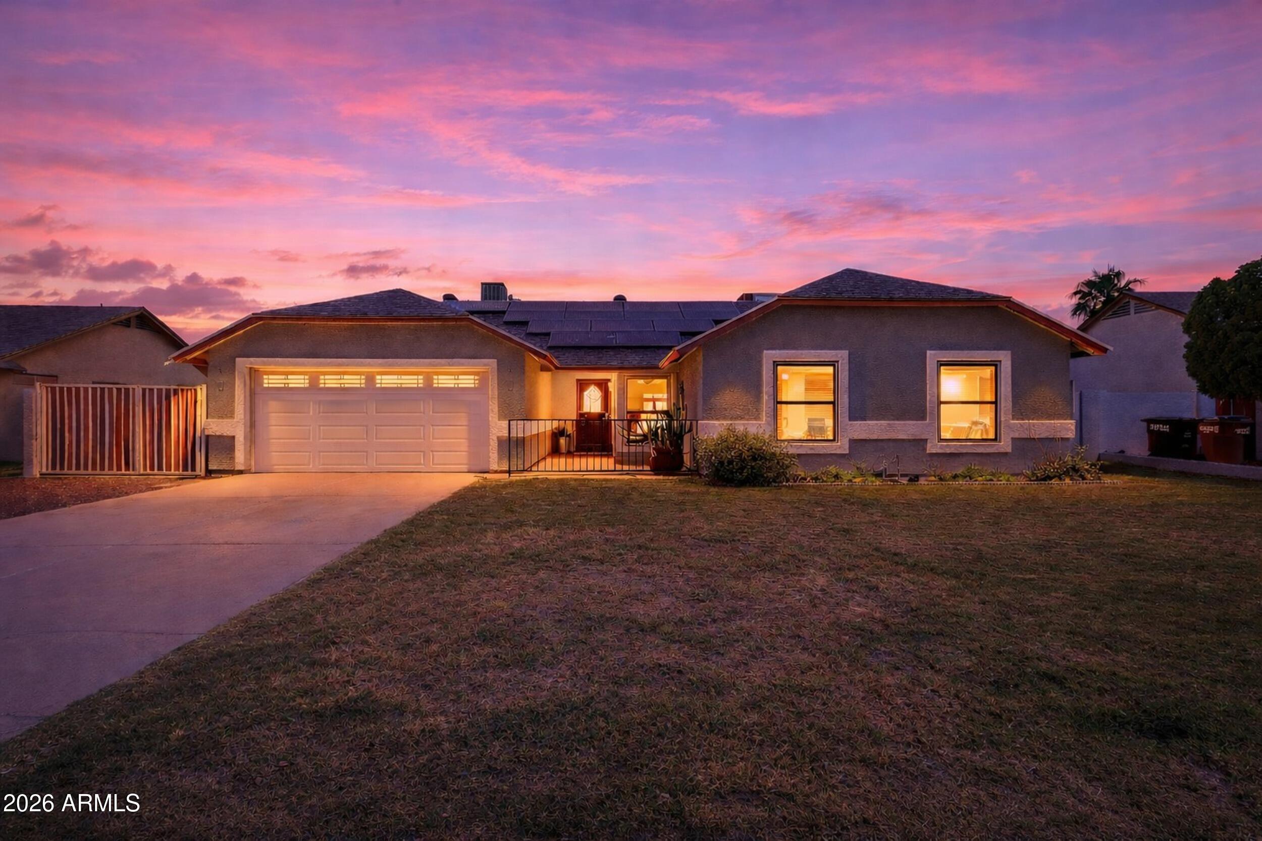 Welcome to a home that offers the space, flexibility, and efficiency today's buyers are looking for. Whether you're storing your toys, planting roots, or creating your own backyard retreat, this property supports your lifestyle with ease. This single-level 4-bedroom, 2-bath home features an RV gate with 75' length, ideal for trailers or recreational vehicles. Enjoy an OWNED solar system with Tesla Powerwall backup, newer dual pane windows, and energy-efficient upgrades including a Trane heat pump and Wi-Fi thermostat. Interior updates include new flooring and paint in 2025. The backyard offers fruit trees, grapevines, and two storage sheds for added functionality.