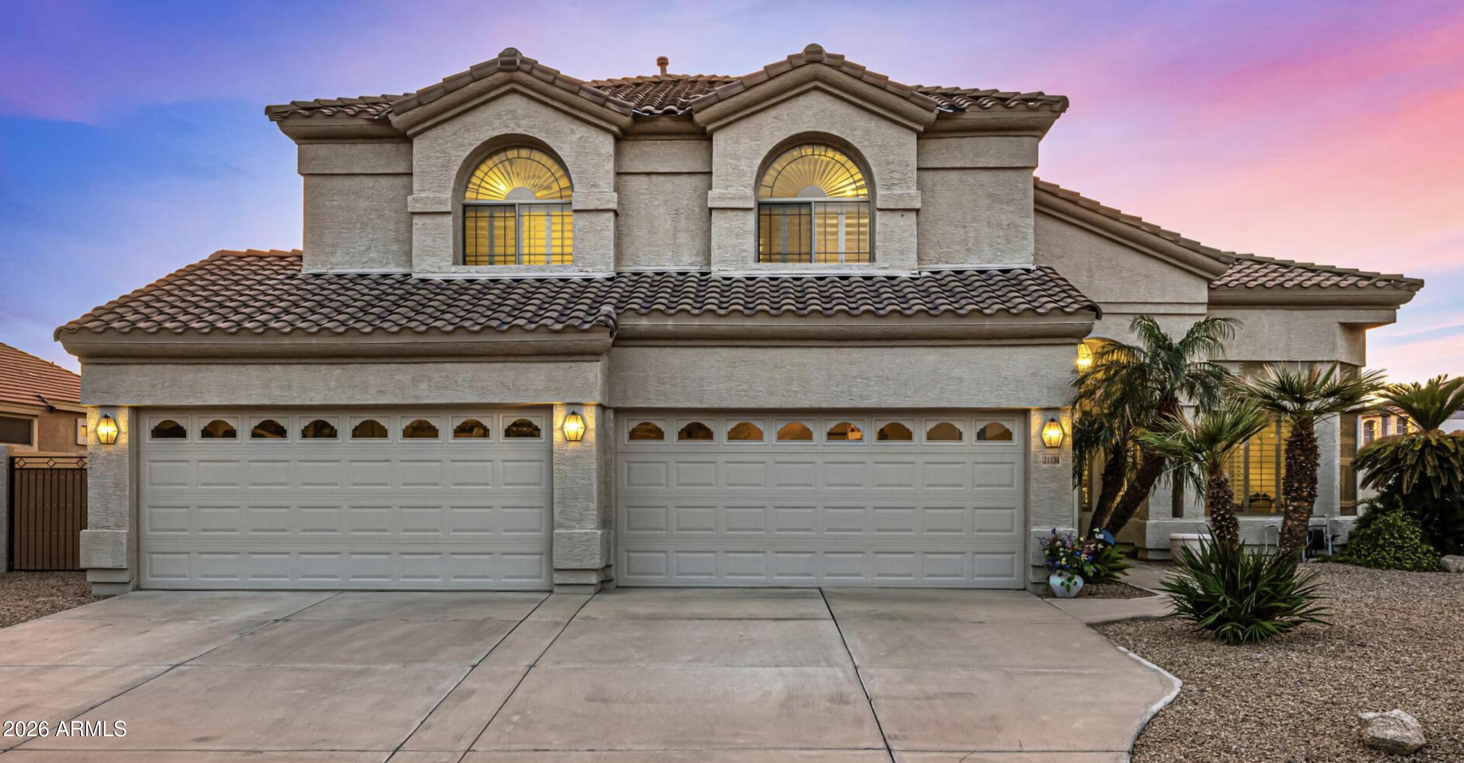 This GORGEOUS 6-bed, 3.5-bath home sits on a premium corner lot with an RV gate, 4-car garage, and brand-new HVAC. The interior shines with soaring ceilings, plantation shutters, and a formal dining room. Relax in the family room by the fireplace or cook in the gourmet kitchen, which features shaker cabinetry, granite counters, built-in appliances, and a center island with a breakfast bar.
The primary suite is a true retreat, offering double doors, balcony access, wood-look flooring, and a lavish ensuite with a walk-in closet. Outside, the charming backyard is an entertainer's dream, complete with a covered patio and a sparkling pool and spa combo. This home perfectly blends modern upgrades with classic comfort for the aspiring homeowner.