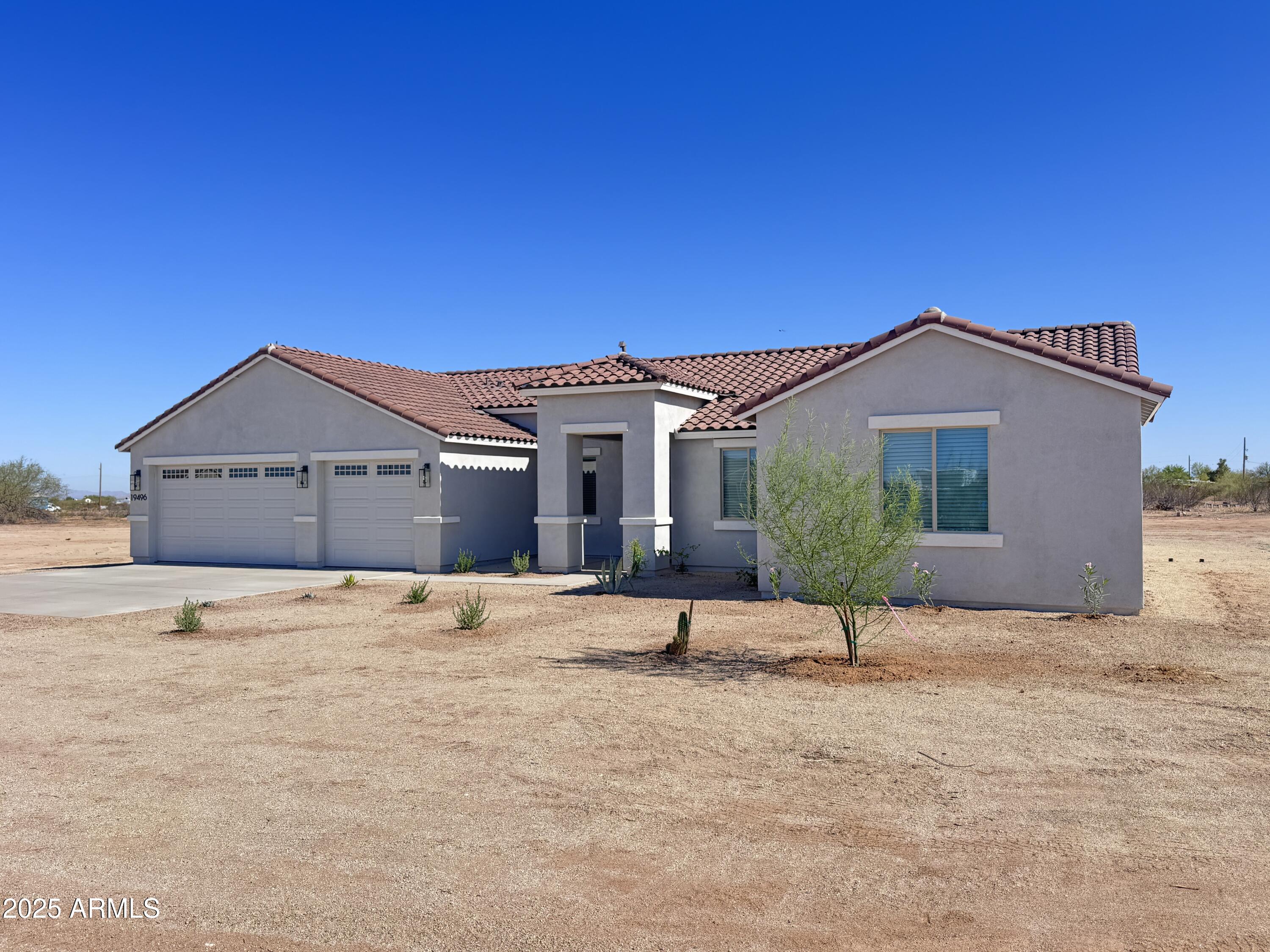 Opportunity not to be missed. Set on a generous 1.4-acre parcel, this new construction
home offers space, privacy, and wide-open desert living. Inside, the open Great Room
design showcases wood-look tile flooring throughout, white cabinetry, and quartz
countertops—clean, modern finishes that complement the natural surroundings. A 3-car garage adds flexibility, while the expansive lot provides endless possibilities for outdoor
living, toys, or future customization. Ideal for buyers seeking room to breathe without
sacrificing modern comfort.
