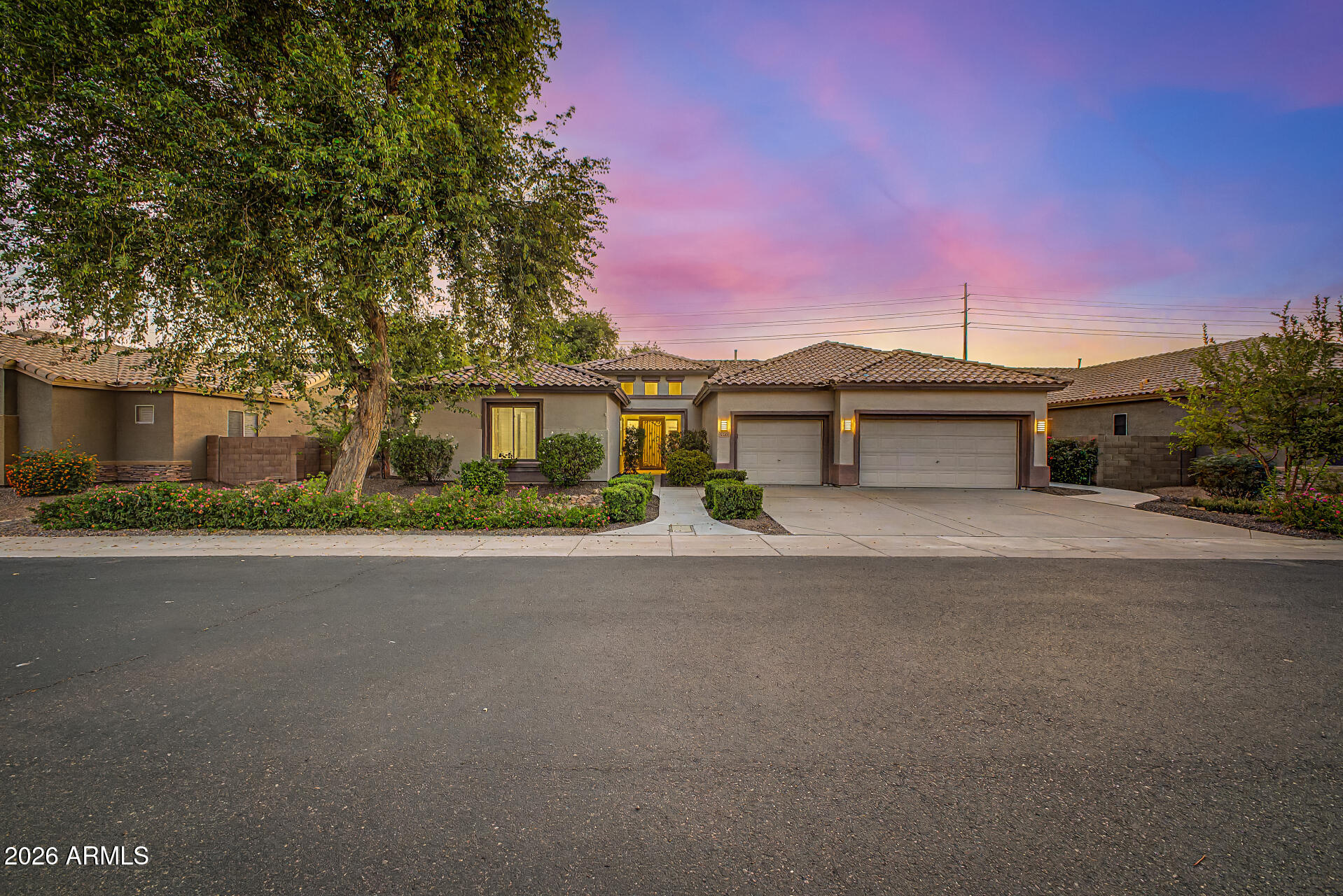 Fall in love with this stunning single-level pool home in Barrington!  This gem boasts a fantastic curb appeal with an attractive landscape and a 3-car garage with attached cabinetry plus overhead storage racks. The interior showcases bright and airy living spaces where you'll spend enchanting moments, featuring tile floors, contemporary lighting, large windows to flood every area with natural light, a tiled fireplace to add warmth, and stylish neutral tones throughout. The open-concept kitchen is ready for your culinary adventures, displaying oak cabinetry, tile backsplash, plenty of counter space, built-in appliances, and an island with a breakfast bar, perfect for meal prep and quick bites. The airy main bedroom offers the perfect spot for relaxation, with an oversized bathroom with double sinks and a separate shower/tub, as well as a walk-in closet for an easily organized wardrobe. Step outside to your backyard oasis, including a large grass area perfect for a playground or pets, a covered patio where you can enjoy your morning brew in peace, and a refreshing pool with water features and a diving board for a fantastic summertime! This gem offers something for everybody-don't miss this amazing opportunity!