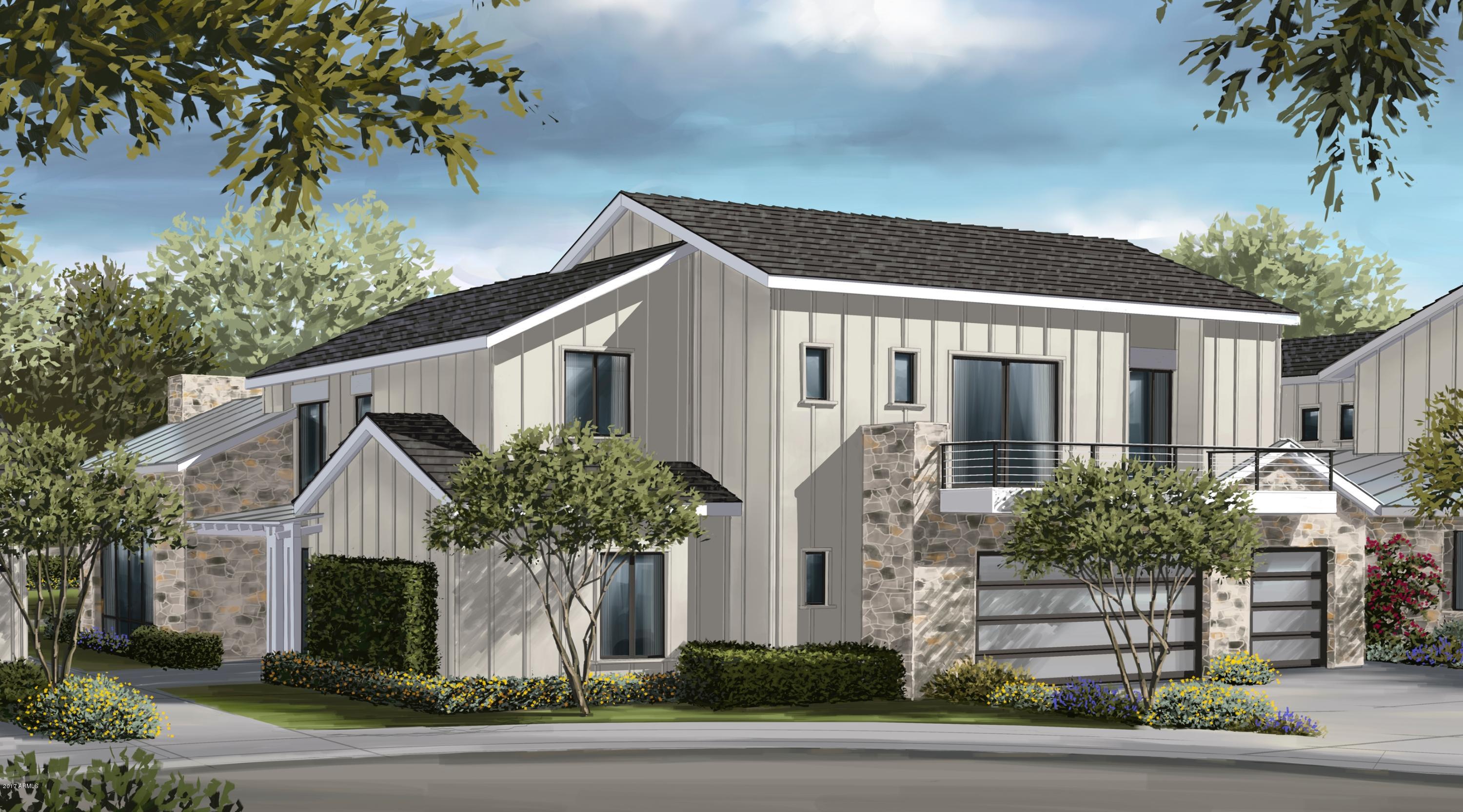 This custom modern farm house located in the highly desirable Arcadia neighborhood is one of 16 homes in a gated community The Sycamore. Lot 3 is a great cul-de-sac lot that borders the community park.  This home has soaring ceilings, custom cabinetry, stone counters, wood flooring through main rooms, Sub-zero/Wolf appliances, lush mature landscaping, huge walk in closet in master bedrooms. Buyer to seller to slect all finishes with design team.  Build time is approx 8 months once selections have been made.