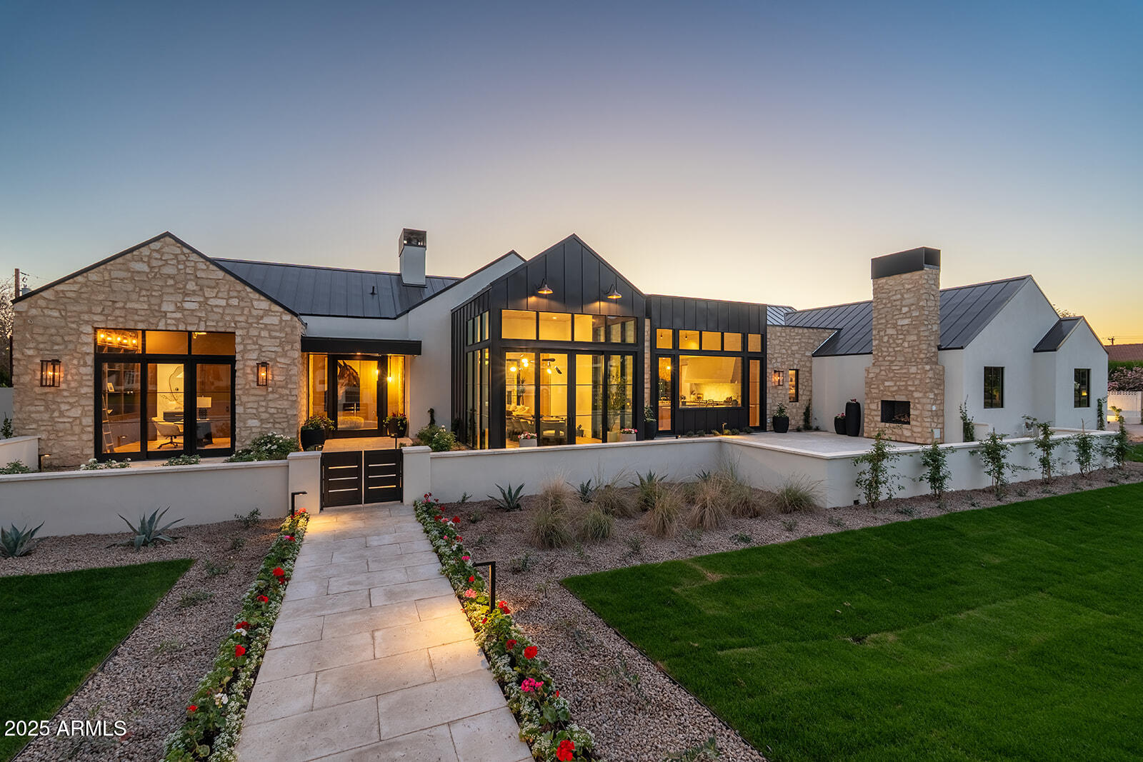 Remarkable is an understatement. This Arcadia estate from Marc Development and designed by Jamiee Rose Interiors is sure to check all the boxes. The main house showcases 5,588 square feet of luxury living with 4 bedrooms, 5.5 baths, a formal office, dining room, bar and a temperature-controlled wine cellar.  This home was  thoughtfully designed and affords buyers a phenomenal space for hosting, both inside and out that will wow guests. The stunning guest house features a full kitchen, steam shower, cold plunge, and infrared sauna. The jaw-dropping pool and spa are accompanied by a Pickleball court, all of which will spark hours of outdoor relaxation and entertainment. Don't pass up the change to see how luxury living is made easy in the fresh, newly built masterpiece.