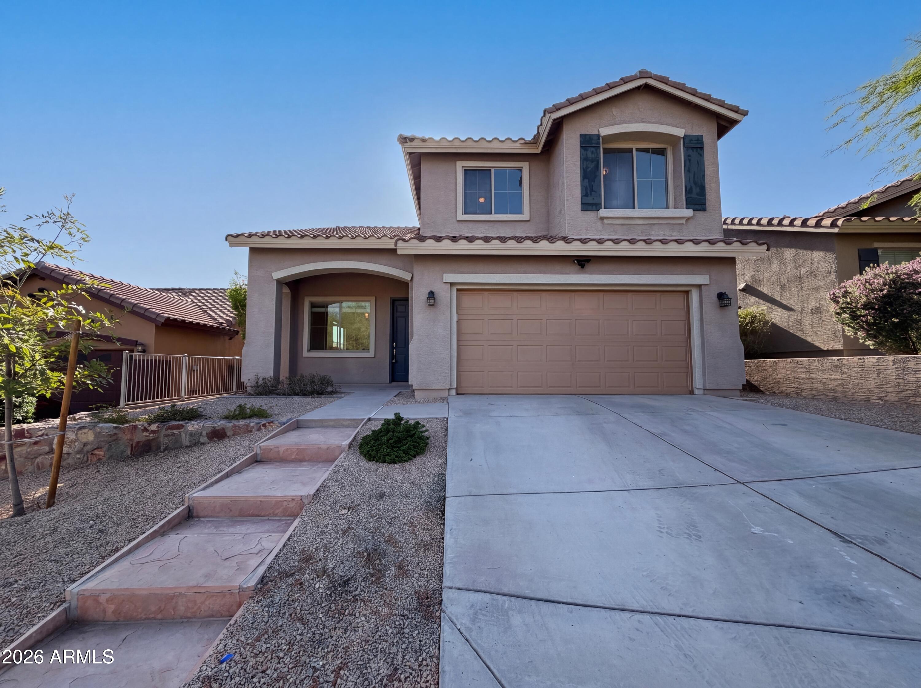 Step into 38034 N Hudson Trl, featuring a partial flooring replacement and an updated kitchen with an accent backsplash and all stainless steel appliances. The primary bedroom contains a walk in closet, while its bathroom includes double sinks. Step outside to a covered patio that leads to a fenced-in backyard, complete with an well-maintained in-ground pool. This home is a perfect blend of style and functionality. Don't miss out on this gem!. Included 100-Day Home Warranty with buyer activation
