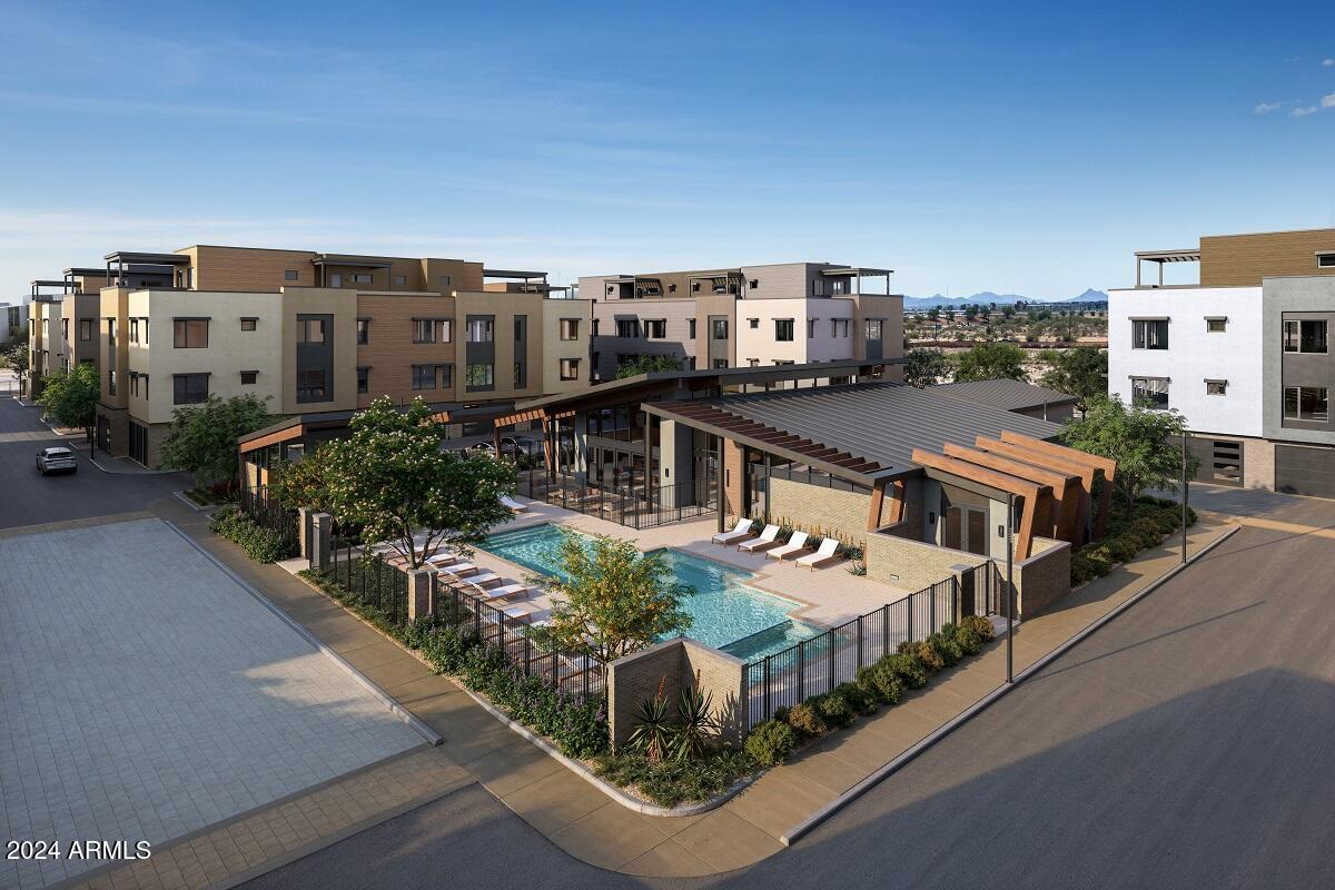 Belgravia presents Atavia, a gated community of 88 luxury condominiums in North Scottsdale. The first-of-its-kind product, combines the convenience of a lock-and-leave condominium living with the privacy of your own attached private two-car garage. The first-floor entry features a generous walk-in closet, perfect for storing seasonal items, outdoor gear, or anything you'd rather keep out of sight, making everyday life effortlessly organized. Upstairs, experience the ease of condominium living with an open, light-filled floorplan that seamlessly blends the kitchen, living, and dining spaces extending to your 138 square foot balcony. Ten-foot ceilings, Italian cabinetry, Sub-Zero and Wolf appliances, and wood flooring throughout the living areas.