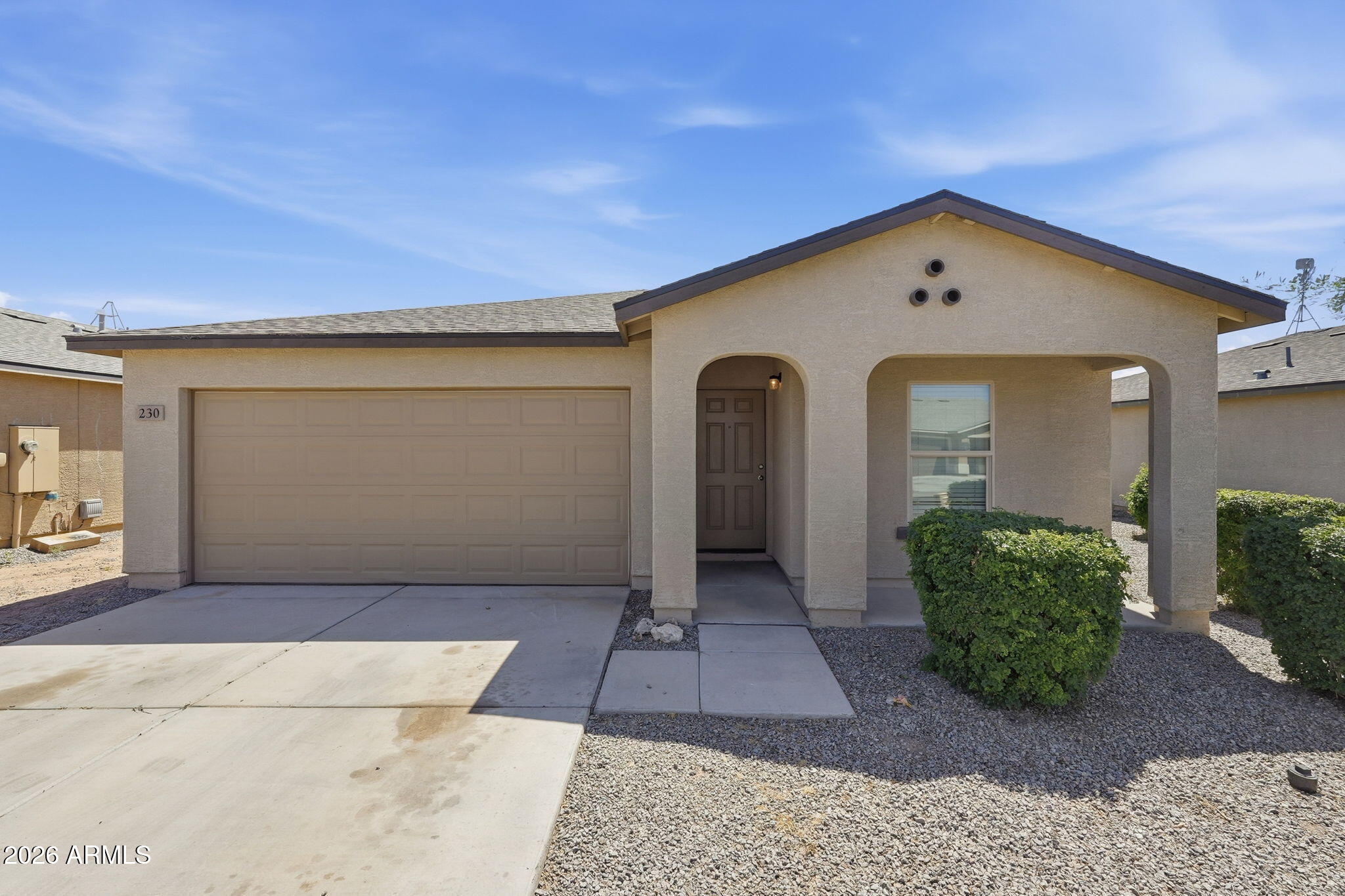 Move-in ready and built in 2022, this beautifully maintained home in the growing Picacho Heights community offers modern comfort at an affordable price with NO HOA! Featuring 3 bedrooms, 2 bathrooms, and an open-concept layout, the spacious great room flows seamlessly into a stylish kitchen complete with granite countertops, stainless steel appliances, walk-in pantry, and ample cabinet space. The split floorplan provides privacy, while the primary suite includes a full bath and generous closet space. Enjoy energy-efficient features, dual-pane windows, low-maintenance landscaping, and a large backyard ready for your personal touch. Conveniently located near I-10 for easy access to Casa Grande, Chandler, and Tucson.