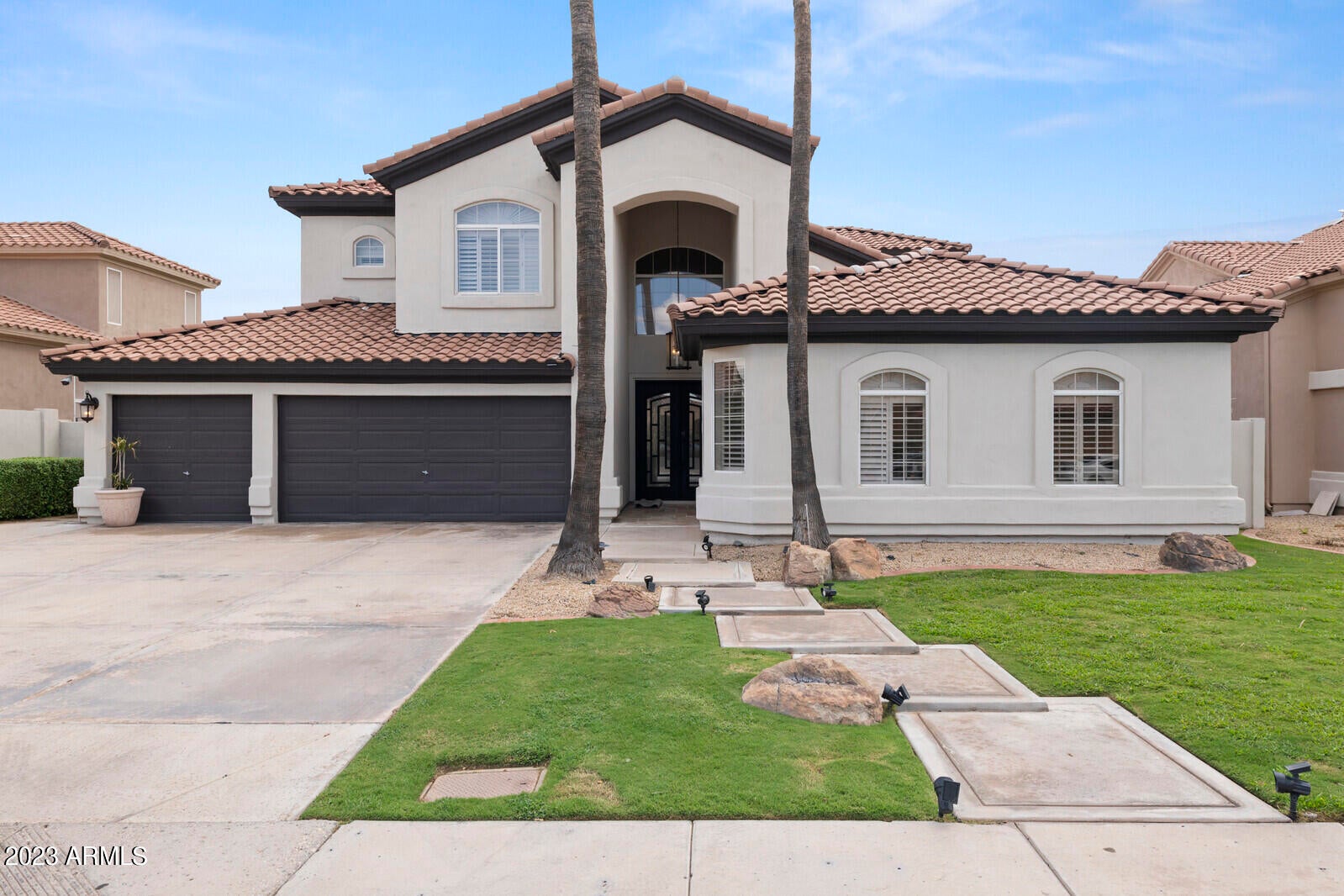 SELLER CARRY @ 6.0%  Iron front door, breathtaking vaulted ceilings & open floor plan. Modern luxury & comfortable living with a gourmet kitchen, gas stove/hot water pour over, decorative backsplash w marble trim, custom cabinetry. A first floor, self-contained, guest suite with it's own bath, living/kitchenette. An upstairs owner's suite has a sep sitting area & custom built-ins. A spa-like master bath w a luxurious step-in marble shower/bench, & soaking tub. Each bedroom has access to it's own bath. Built in surround sound, custom limestone gas fireplace in fam room, resort-style backyard w heated pool, outdoor surround sound, outdoor lighting, gas tiki torches, custom BBQ/gas fireplace. CAT 6 technology, Roof, water heater & A/Cs all under 5yrs old. Not a fix/flip. Near Mayo.