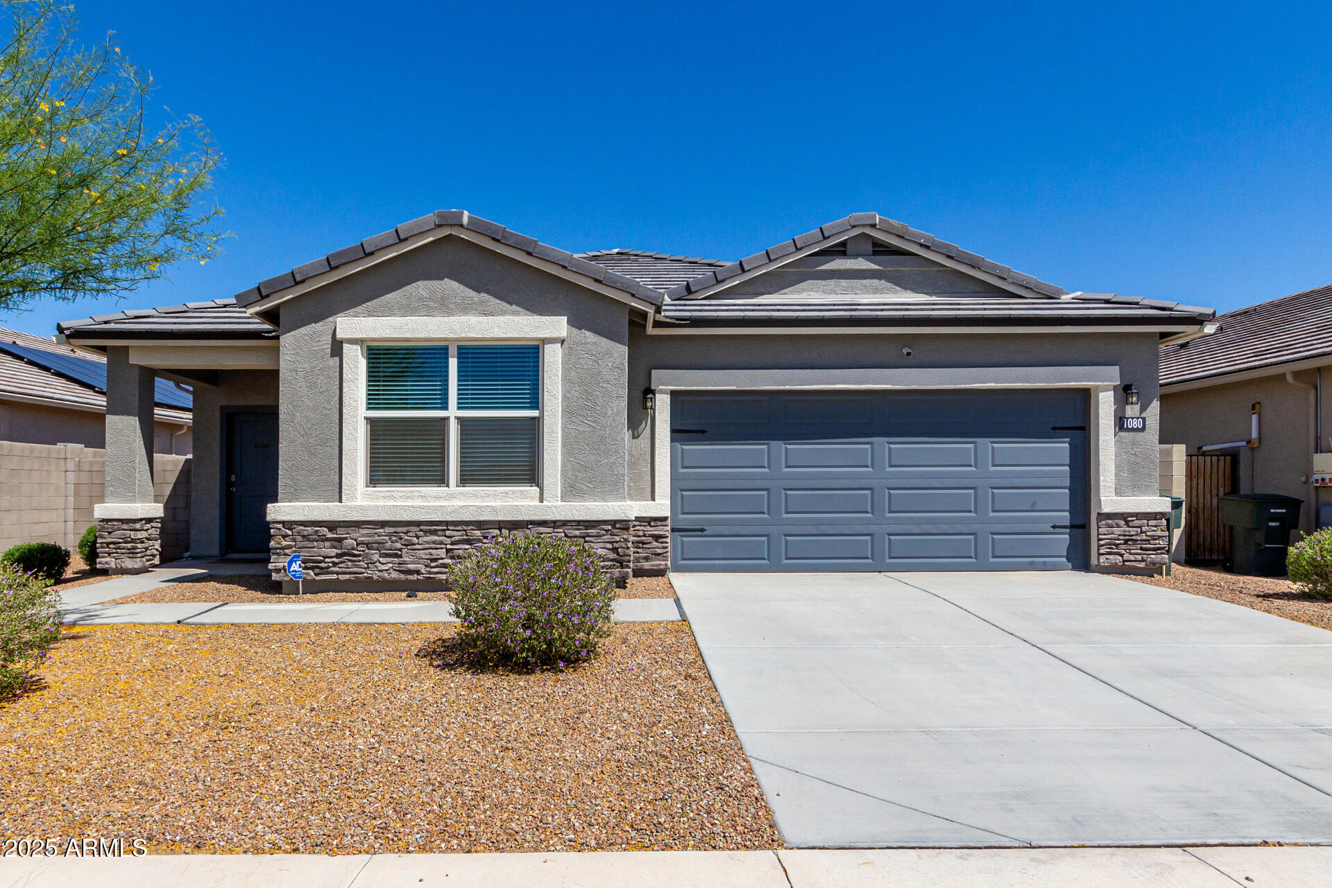 Home sweet smart home! Did you miss your chance to own the Camden floorplan? Here is your second chance! Lovely inviting great room floorplan flows nicely AND is Situated on a cul de sac lot. Limited neighbors (open space across the street) and a larger back yard- this 3 bedroom 2 bath is definitely a charmer! Ample kitchen cabinets, granite counter tops, etc. The owner's bedroom/bath has 2 walk in closets, walk in shower, dual sinks. Built in 2021! Solar lease for energy savings!