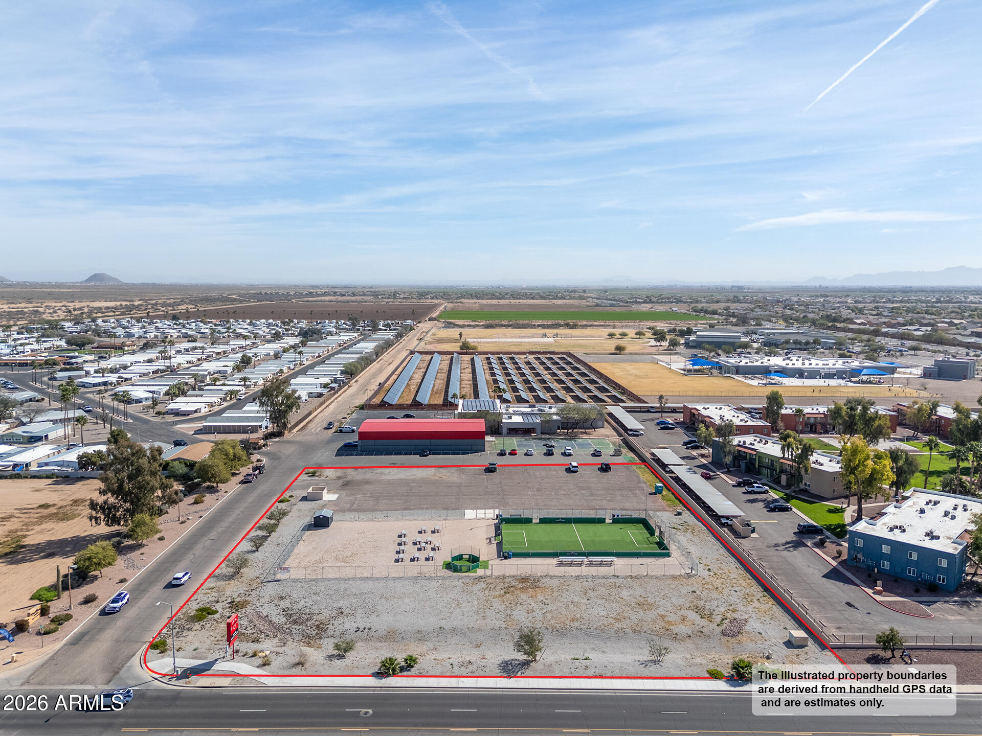 ±2.53-acre commercial parcel in Casa Grande's primary expansion corridor with frontage on N Trekell Rd just north of the Trekell & Korsten intersection. Located south of Casa Grande Union High School and minutes from the I-10/McCartney Rd interchange. Zoned B-2, allowing a wide range of commercial uses subject to city approval. Adjacent access road serves nearby developments including Casa Verde Estates and Powerhouse Fitness, providing established ingress/egress. Surrounded by existing residential communities and new multi-family development, offering proximity to a growing consumer base. Suitable for retail, service, medical, automotive, or neighborhood commercial uses. Raw land with utilities reported nearby. Buyer to verify all information.