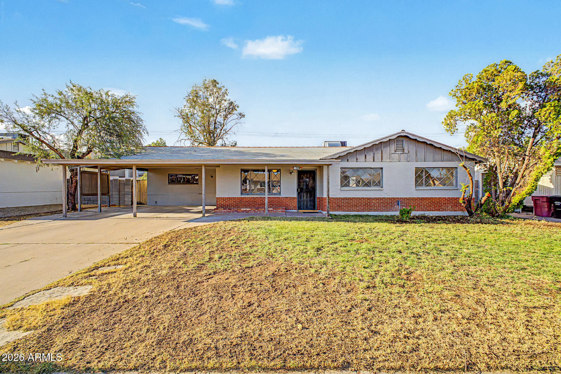Great opportunity in a desirable Scottsdale location! This 3 bedroom, 2 bathroom slump block home is ready for renovation and offers. Masonry construction. Solid bones for the right buyer. Iinvestors or owner-occupants looking to update and customize, now or in the future.  Property features a 2 car covered carport, extended driveway, and a functional floor plan. No HOA. Conveniently located near shopping, dining, and major roadways. With the right improvements, this property has strong upside potential.

Home is being sold as-is.