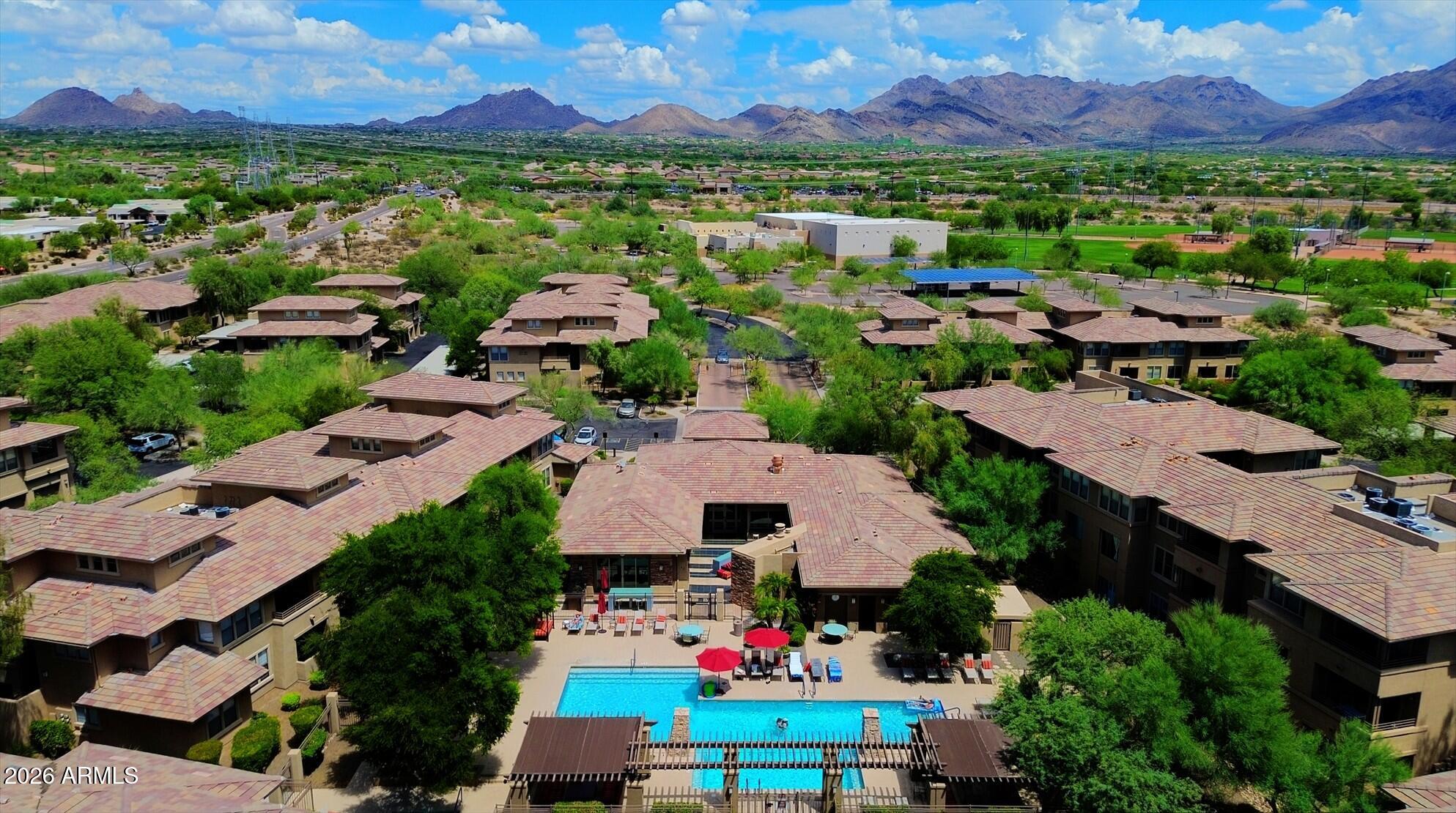 Welcome to your Scottsdale retreat at The Edge at Grayhawk, ideally located just minutes from the Loop 101 for easy access to North Scottsdale, Phoenix, and beyond. This move-in-ready 1-bedroom, 1-bath condo offers second-floor privacy with no neighbors above and includes all appliances for easy living. Residents enjoy a luxury, resort-style lifestyle centered around an impressive clubhouse featuring a great room, concierge services, private fitness center, movie theater, wine storage, and multiple spaces to relax or gather. Unwind by the outdoor fireplace, host friends at the barbecue, or cool off in the heated pool—all in one of North Scottsdale's most sought-after communities.