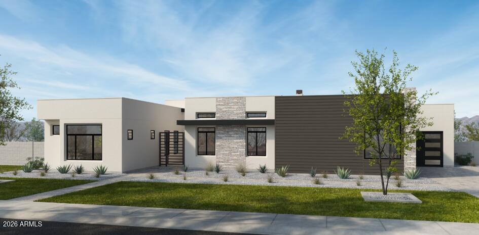 Early-stage pricing opportunity alert!!
This contemporary desert-modern residence features 6 bedrooms, 7.5 bathrooms, approximately 6,217 square feet of living space, and a 5-car garage. Designed with an open-concept floor plan, the home includes expansive entertaining areas, a designer kitchen with Wolf Sub-Zero appliances, premium finishes, and a huge island for entertaining! Oversized windows for abundant natural light, and seamless indoor-outdoor living. Situated on a large homesite in Scottsdale's highly desirable Cactus Corridor. Located within the Scottsdale Unified School District, the home is near top-rated schools, shopping, dining, golf, and convenient freeway access. This home will be completed end of Summer 2026!!