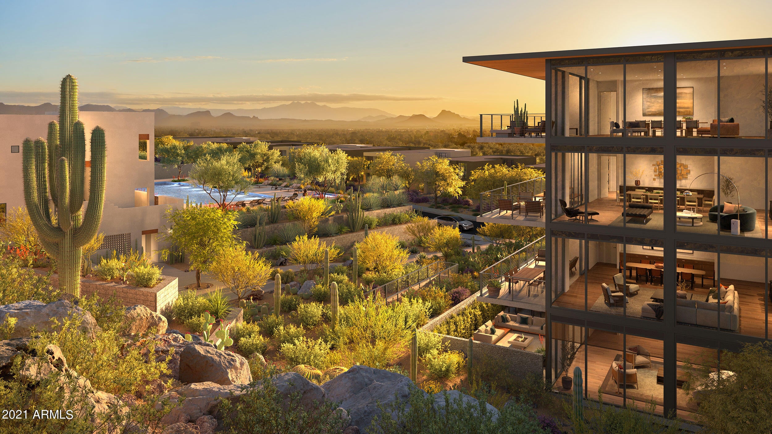Tucked at the base of revered Camelback Mountain, Ascent is a new, private residential enclave adjacent to The Phoenician Resort - one of Arizona's premier luxury resort destination. This community incorporates the Sonoran Desert landscape directly into its design, at the most enviable location in Scottsdale. Ascent offer views overlooking the Valley & Camelback Mountain. Home designs feature contemporary architecture integrating warm, natural materials, expansive windows, and large outdoor patios. Thoughtfully designed by Nelsen Architects and Vallone Interior Design. Luxury finishes include exquisite Bulthaup Kitchens, Provenza wood floors, Sub Zero Wolf appliances & 10' ceilings.