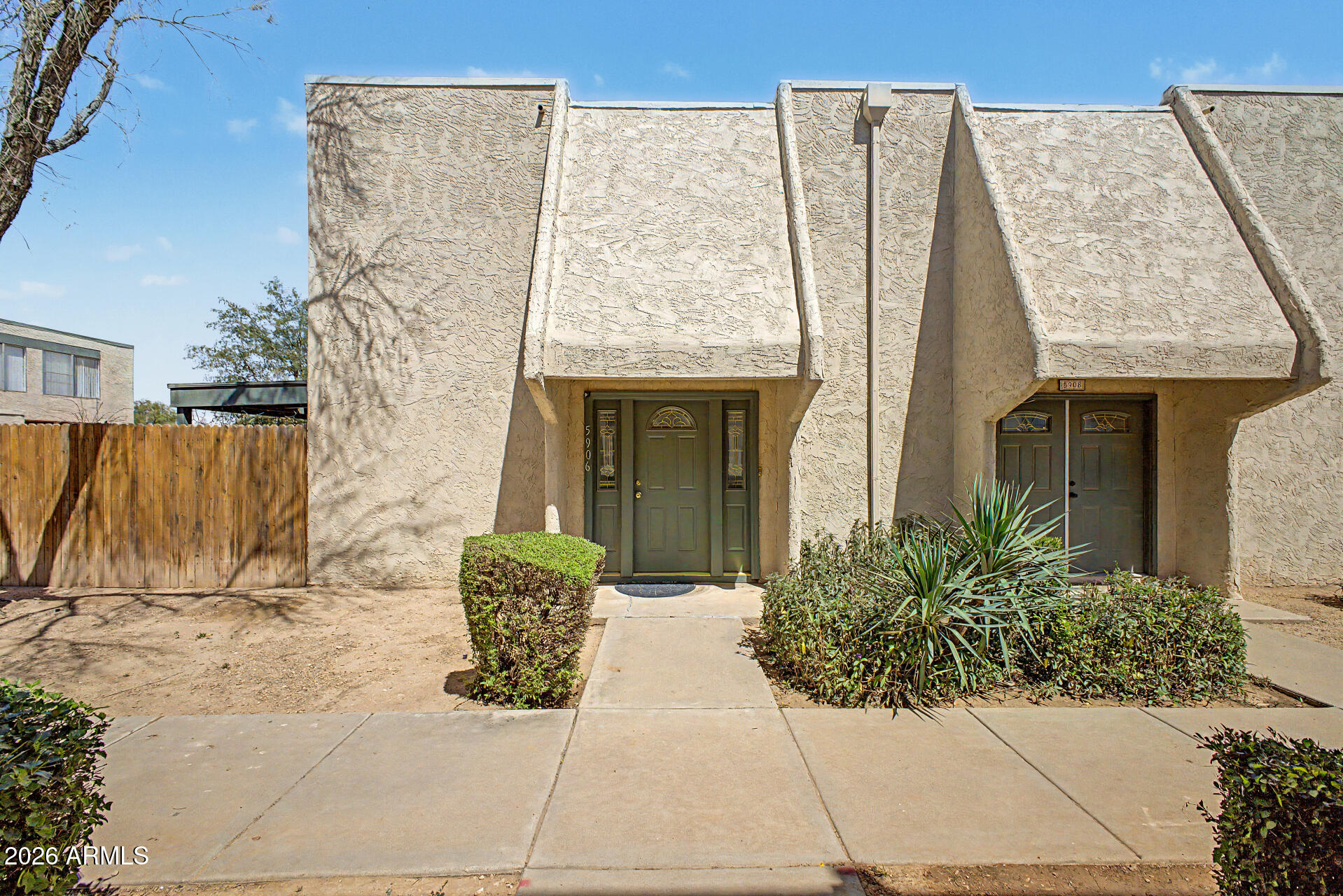A beautiful 2 bed, 1 bath townhome in Olive Green Villas is now for sale! Discover a sizeable living area w/durable tile flooring, custom palette throughout, and outdoor access w/stylish French doors. The eat-in galley kitchen comes equipped w/ample cabinet & counter space, tile backsplash, and all the built-in appliances you'll need for home cooking. Cozy bedrooms promise you and your loved ones a good night's sleep! The quaint backyard with its covered patio is the perfect place for spending a relaxing summer evening. Enjoy assigned carport parking and access to a sparkling blue Community pool! What are you waiting for? Your new home is waiting for you!