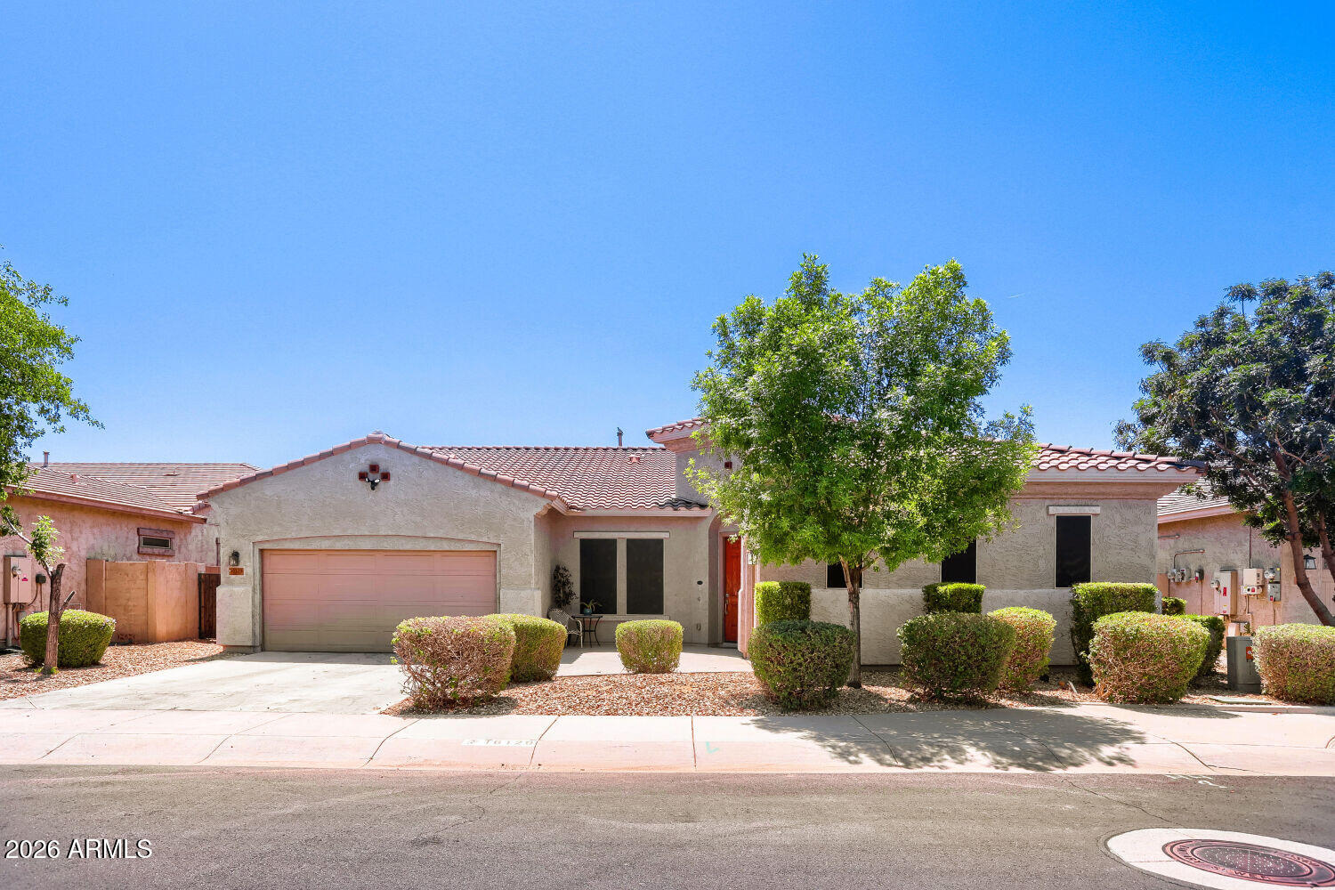 Well maintained 3 bedroom plus den, 2.5 bath home built in 2015 in the Palm Valley community with a flexible layout and private backyard. This 2,834 sq ft home offers formal dining, a naturally lit great room, and a split floor plan. The kitchen features dark 42'' staggered maple cabinetry, granite counters, stainless steel appliances with gas cooktop, range hood, and wall oven, walk in pantry, reverse osmosis system, large island with breakfast bar seating, and a dedicated coffee bar. Backyard includes pool, putting green, fire pit, and covered patio. Located near GSQ with access to Loop 303 and I 10. Come see this home in person to experience all it has to offer. Well maintained 3 bedroom plus den, 2.5 bath home built in 2015 in the Palm Valley community featuring a flexible layout and a private backyard designed for everyday living and entertaining. This 2,834 sq ft home offers formal dining, a naturally lit great room, and a split floor plan for added privacy.
The kitchen is both functional and inviting with dark 42" staggered maple cabinetry, granite counters, stainless steel appliances with gas cooktop, range hood, and wall oven, a walk in pantry, reverse osmosis system, and a large island with breakfast bar seating. A dedicated coffee bar adds extra prep space and convenience.

The primary suite includes direct backyard access and a bath with dual vanities, soaking tub, glass shower, and two walk in closets.

The backyard offers a pool, putting green, wood burning fire pit, and covered patio space, creating a setting for relaxing or entertaining.

Recent updates include porcelain flooring in bedrooms, den, and primary bath (2024), water heater (2023), hard line irrigation (2022), solar system (2020), and water softener with reverse osmosis (2020).

Located near Goodyear Civic Square  with access to shopping, dining, Loop 303, and I 10.

Come see this home in person to experience all it has to offer.