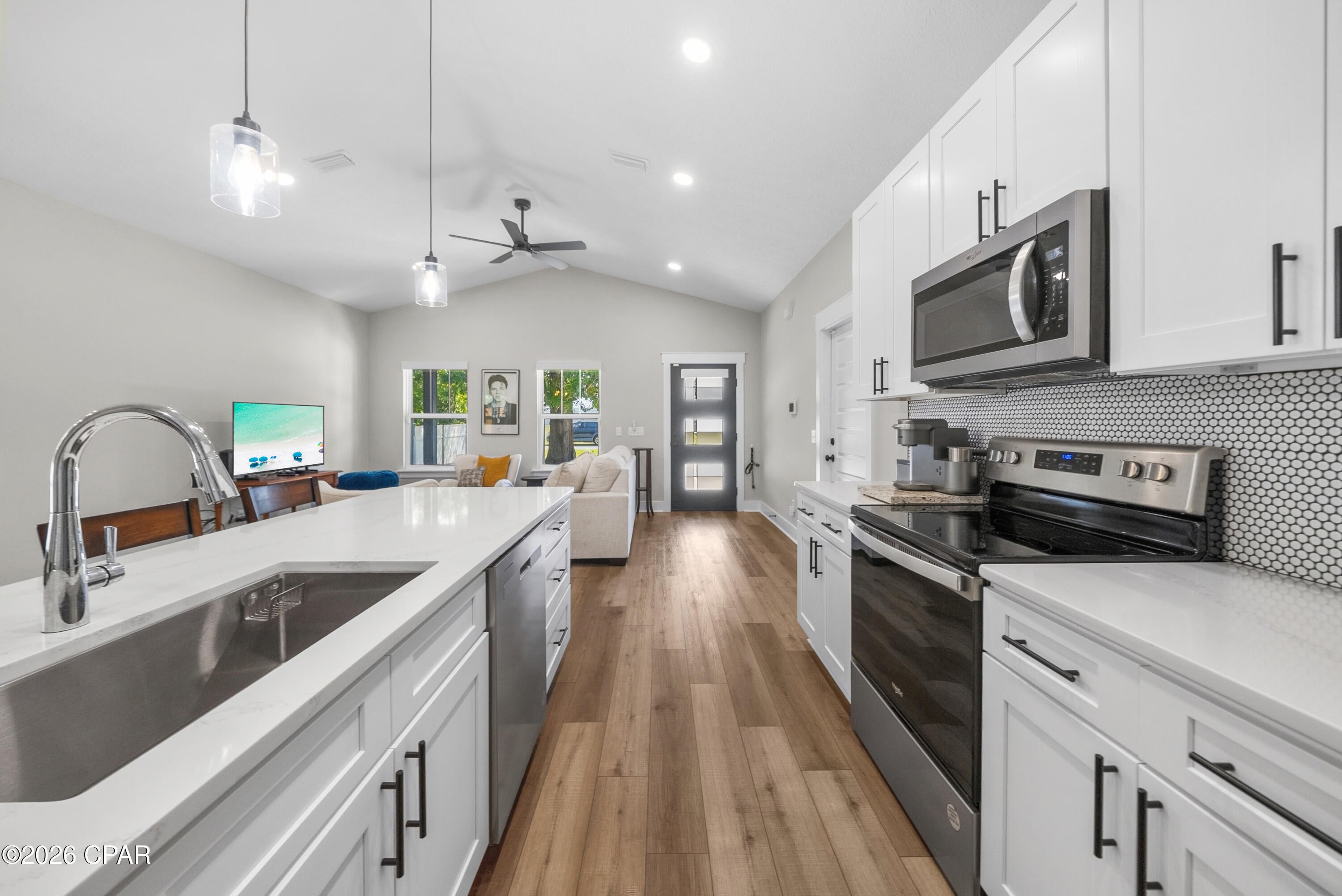 Looking for well-built like-new home with beautiful finishes and details? Excellent location, close to downtown, schools, hospitals, and more? This 1300 sq ft home with garage, built with a modern, contemporary feel is just what you might be looking for! 

This home has a beautifully designed kitchen and open concept living space, with lots of light and high ceilings.  The master suite has trey ceilings, a large walk-in closet, and an ensuite with a double vanity and tiled walk-in shower. French doors that walk out onto the covered patio. 

Also outside? Gutters with gutter-gard, available sprinkler system, fully fenced back yard with side-gate access with lots of mature trees in the front and back yards in a quiet neighborhood. You also have a security system for added peace of mind.