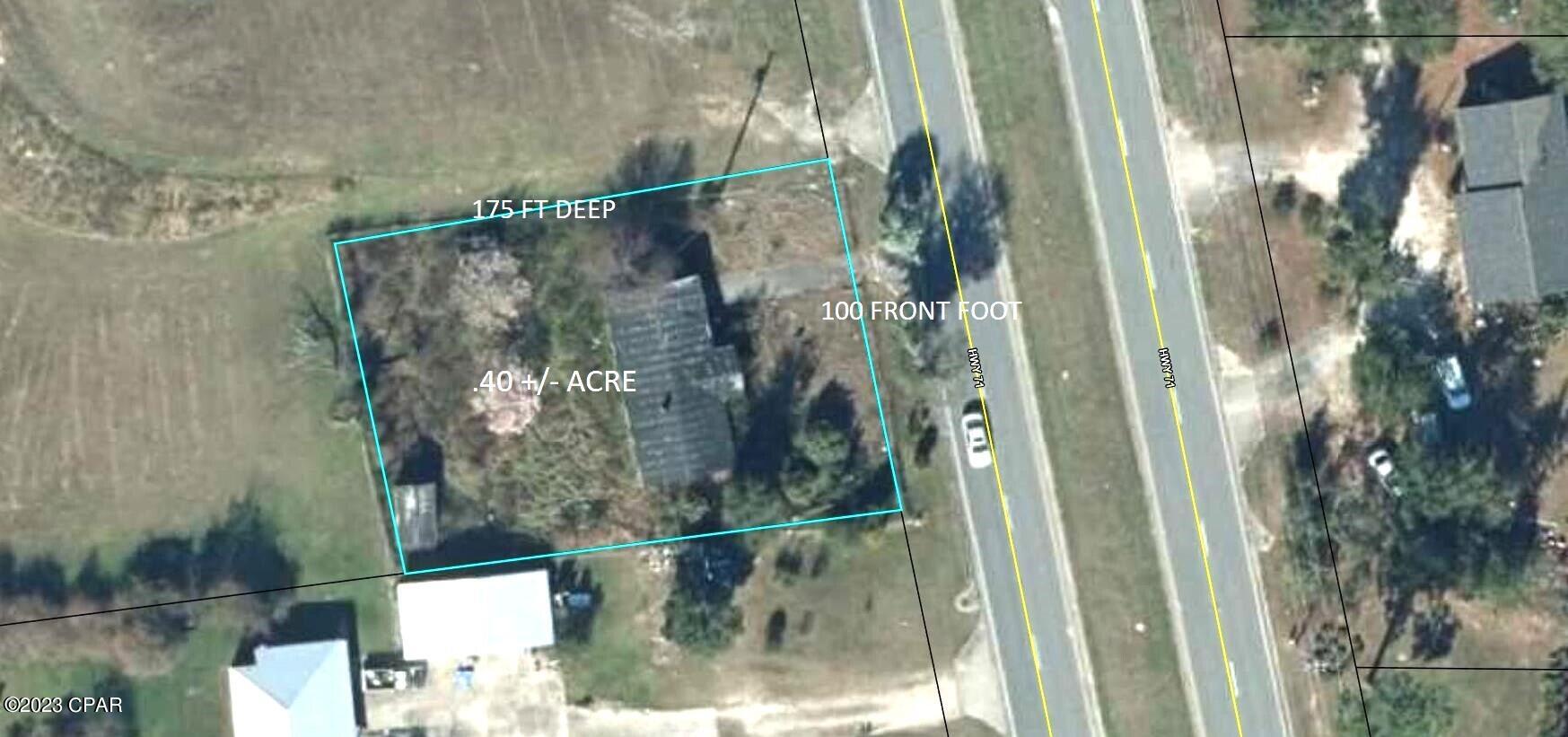 High traffic location on hwy 71S  going towards Walmart, lowes and I-10 with a traffic count of 16,100 cars per day. 100 front foot. Existing structure is of no value and needs demolition.