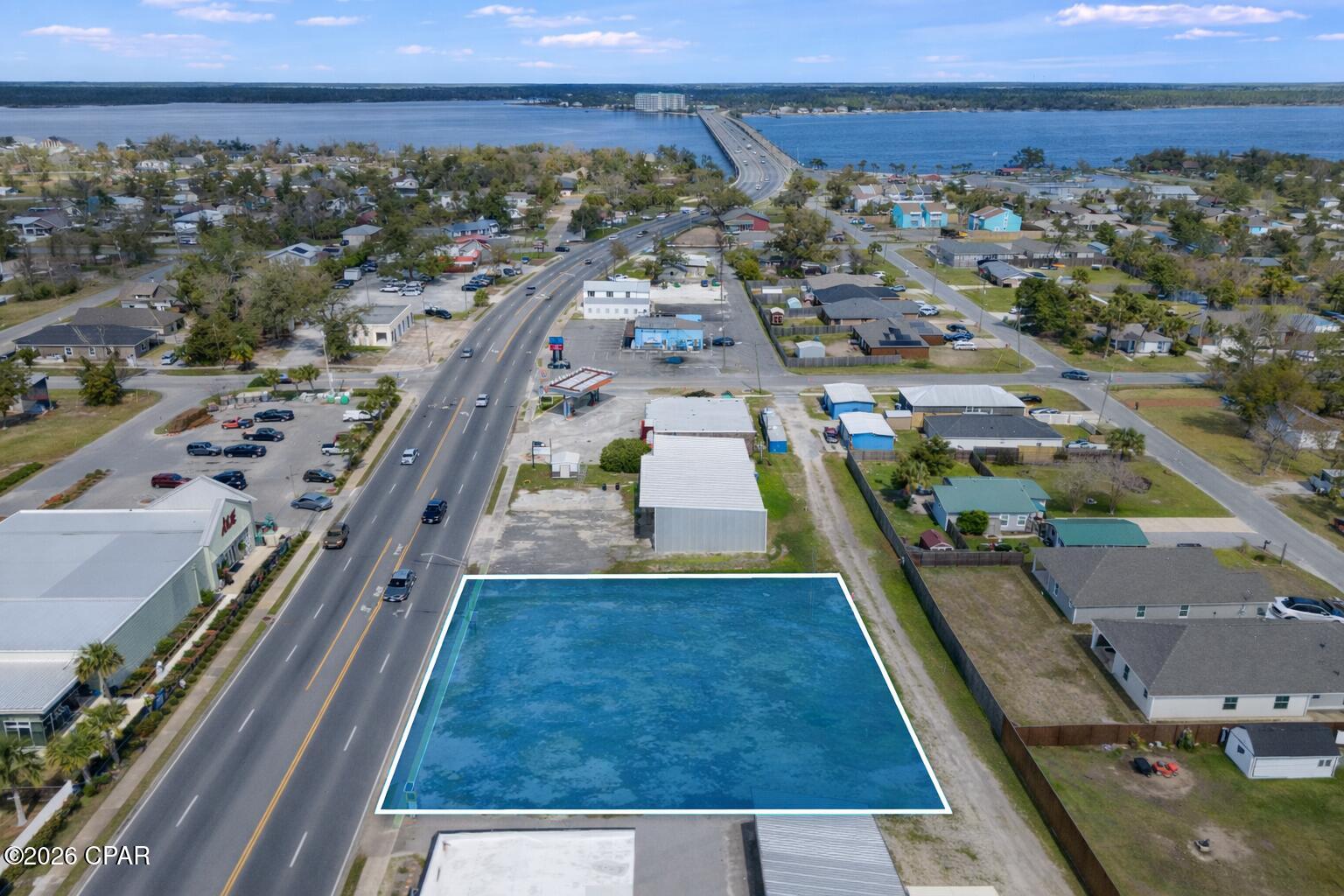 High-visibility commercial land opportunity positioned in the center of Lynn Haven's continued growth and redevelopment corridor. Located directly on Ohio Avenue with approximately 34,000 vehicles passing daily, 523 Ohio Avenue offers exceptional exposure, accessibility, and long-term potential in one of Bay County's most active commercial markets.
This 0.34 acre site sits just minutes from Bailey Bridge and benefits from rear alley access, creating added flexibility for traffic flow, parking, service access, or future development design. Surrounded by established businesses, expanding residential growth, and continued downtown investment, the property is well suited for retail, office, restaurant, service-based business, or mixed-use concepts.
Proposed plans and supporting development documents are available upon request, helping streamline future planning opportunities for investors, developers, or owner-users looking to establish a presence in the Lynn Haven market.
Commercial sites with this level of visibility and accessibility along Ohio Avenue are becoming increasingly limited. Bring your offer, bring your vision, and explore the development potential this property has to offer.