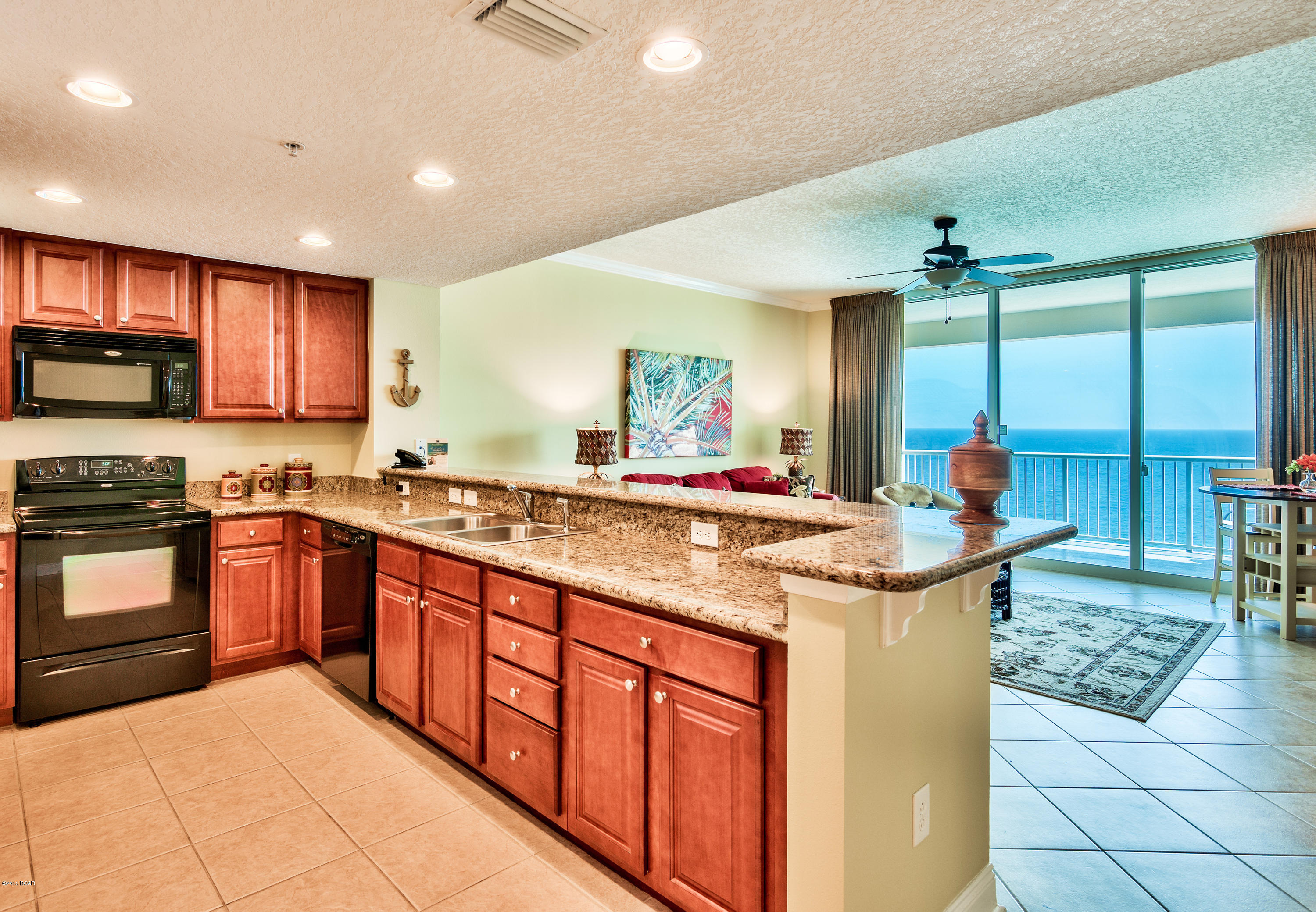 RARE! Penthouse units rarely come on the market! This unit will not last long! It is one of the largest one bedroom floor plans in the area. Prime 17th floor location offering 1,026 sq. ft. that includes the master bedroom with full bath, bunk room with full bath, large living area overlooking the Gulf of Mexico, as well as sizeable kitchen with huge granite breakfast bar. This one bedroom floor plan allows for maximum sleeping arrangements and the kids will love the bunk room! Magnificent gulf views are amplified by this penthouse unit; complete with floor to ceiling windows and glass doors leading to the oversized gulf front balcony. The kitchen boasts beautiful granite countertops with a breakfast bar. This rare high end, penthouse floor plan is sure to impress! Income in ''more 2014 actual income ($18k) and highest 2014 like-kind income ($24k). This unit has a very high amount of owner usage.