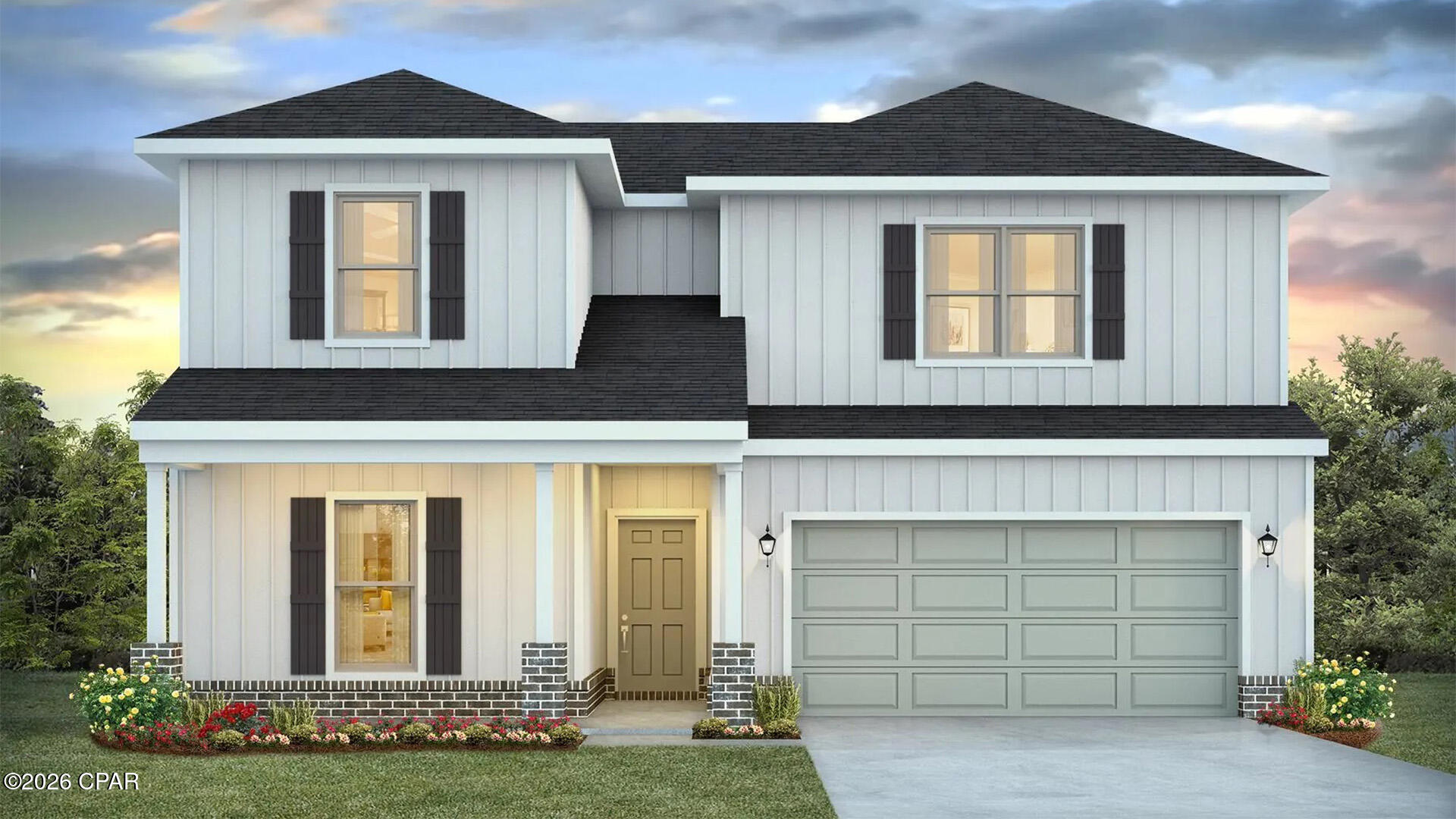Welcome to 7208 Shady Oak Way, this pre-construction homesite offers the opportunity to secure new construction prior to groundbreaking. This property will be developed with the Ozark, a coastal luxury floorplan and built to current design standards and specifications. Buyers may have the ability to personalize select finishes depending on the stage of construction. Estimated completion timelines and build details available upon request. The Ozark plan is a beautiful two- story home offers 4-bedrooms with 3-bathrooms, a 2-car garage, and a seamless open layout. At just over 2,500 square feet, there is plenty of room to enjoy this home at the lovely Hodges Bayou Plantation community.
 
As you enter the home on the first floor, you are met with the foyer featuring a full bathroom and first additional bedroom, perfect for guests. Walking past the foyer is a large open concept living space including the kitchen, living room and dining space. The kitchen includes quartz countertops, under mount sink, smooth top range, stainless steel appliances, pantry, stylish shaker cabinetry, and a center island. With natural light and nearby covered patio access, the living and dining area are integrated perfectly.
 
Towards the back of the main living room is the primary bedroom. This bedroom is a spacious and relaxing space that includes an attached primary bathroom. The double vanity, separate toilet, shower and walk-in closet will provide a haven of relaxation.

Returning to the foyer you will find stairs leading to the 2nd floor. The additional 2nd and 3rd bedrooms are both located on the 2nd floor with a gorgeous full bathroom. This bathroom features dual vanities, a soaking tub, and toilet. You will also find a second living space to use however it best fits your needs.
In addition to all the features and amenities the Ozark Plan offers, each plan is built with our Smart Home technology package, designed to bring the convenience of life right to your fingertips. This plan is ideal for any size family.

Come and see for yourself why the Ozark will be a popular floor plan for new home buyers.  Don't forget to ask us about available upgrades and options for this home! To see this floor plan and learn more schedule an appointment online or give us a call.