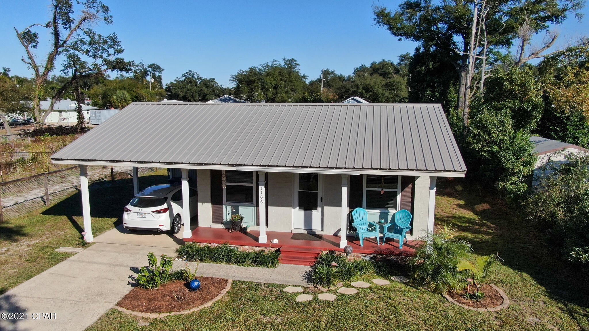 Super cute 3BR/2BA Florida Cottage in the heart of historic St. Andrews! Everything has been updated! Open concept kitchen, living and dining. Kitchen has custom cabinets, stainless appliances, bkfst bar & pantry. Master BR w/ his & her closets and custom tile shower in master bath. Tankless HWH so you never run out of hot water. Ample space for storage in laundry room and access to large back yard w/ storage shed. Charming front porch for watching sunsets, deck out back for grilling. Short walk to great shopping, fabulous restaurants, numerous festivals & events, live music, Oaks by the Bay Park, evening breezes and great views of St Andrews Bay! Golf cart friendly! Everything is immaculate! Nothing to do but move in, and start living salty! Measurements approx-please verify if important.