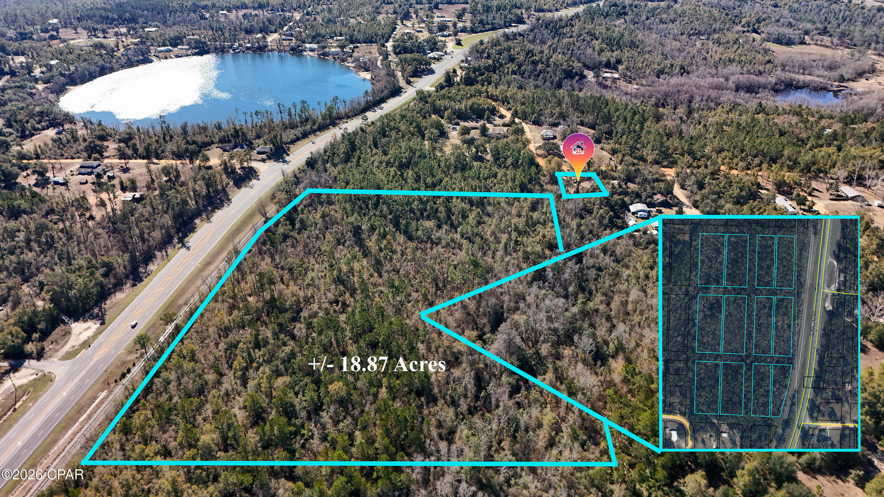 Property is restricted to site built homes or NEW mobile homes! Large, high and dry land will make a large homesite or can be subdivided.
