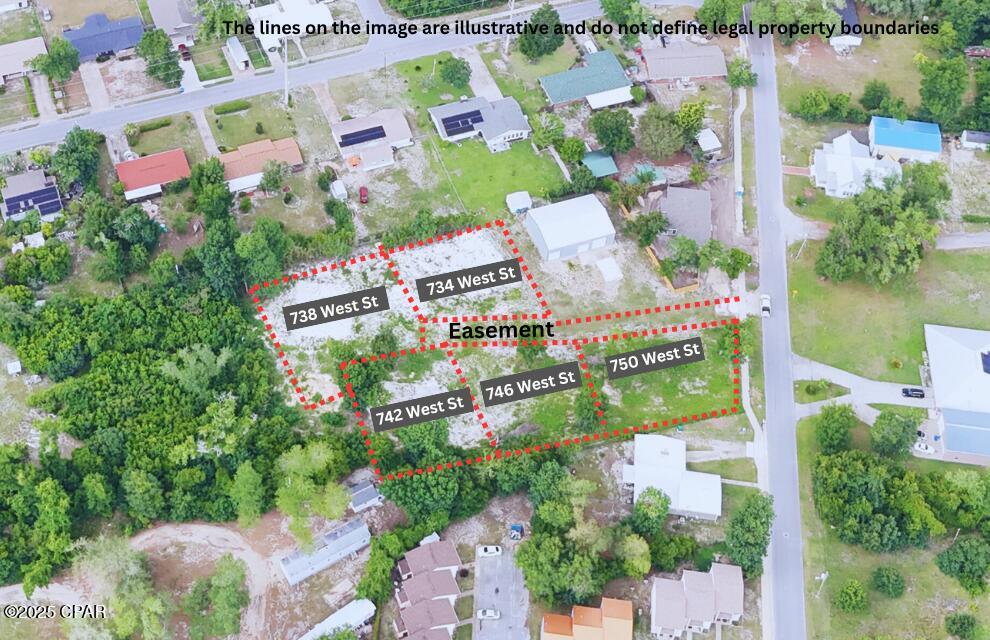 Aerial photos are coming!! 
This listing includes TOTAL 5 LOTS. All 5 parcel IDs are listed under legal description.
Exceptional Investment Opportunity in Parker presents a truly prime development spot, featuring five construction - ready lots specifically designed to create a dead-end small  community. The significant advantage of this property is that all necessary grading has been completed, an easement and plat has also already been recorded with the county, eliminating the initial, time-consuming, and costly phases of dirt work plus land clearing. There has been no sewer and water run along the easement, although there is a gravity sewer and water available at the main road. A comprehensive survey is also available for the entire property. This means you can bypass typical pre-construction delays and jump straight to building, accelerating your path to profitability!
Strategically located in a rapidly appreciating area of Parker, the property offers unmatched convenience and appeal for future residents. It's in close proximity to major retail centers and Tyndall Air Force Base. This central location makes it an ideal spot for a thriving residential development, promising high demand for housing.
The seller has recently seized a larger, unforeseen opportunity, creating a unique window for you to acquire this exceptional property at a significant value. 
Builder's plans for the initial two homes 734 and 738 W West St, along with their individual surveys, are available with a qualified offer!