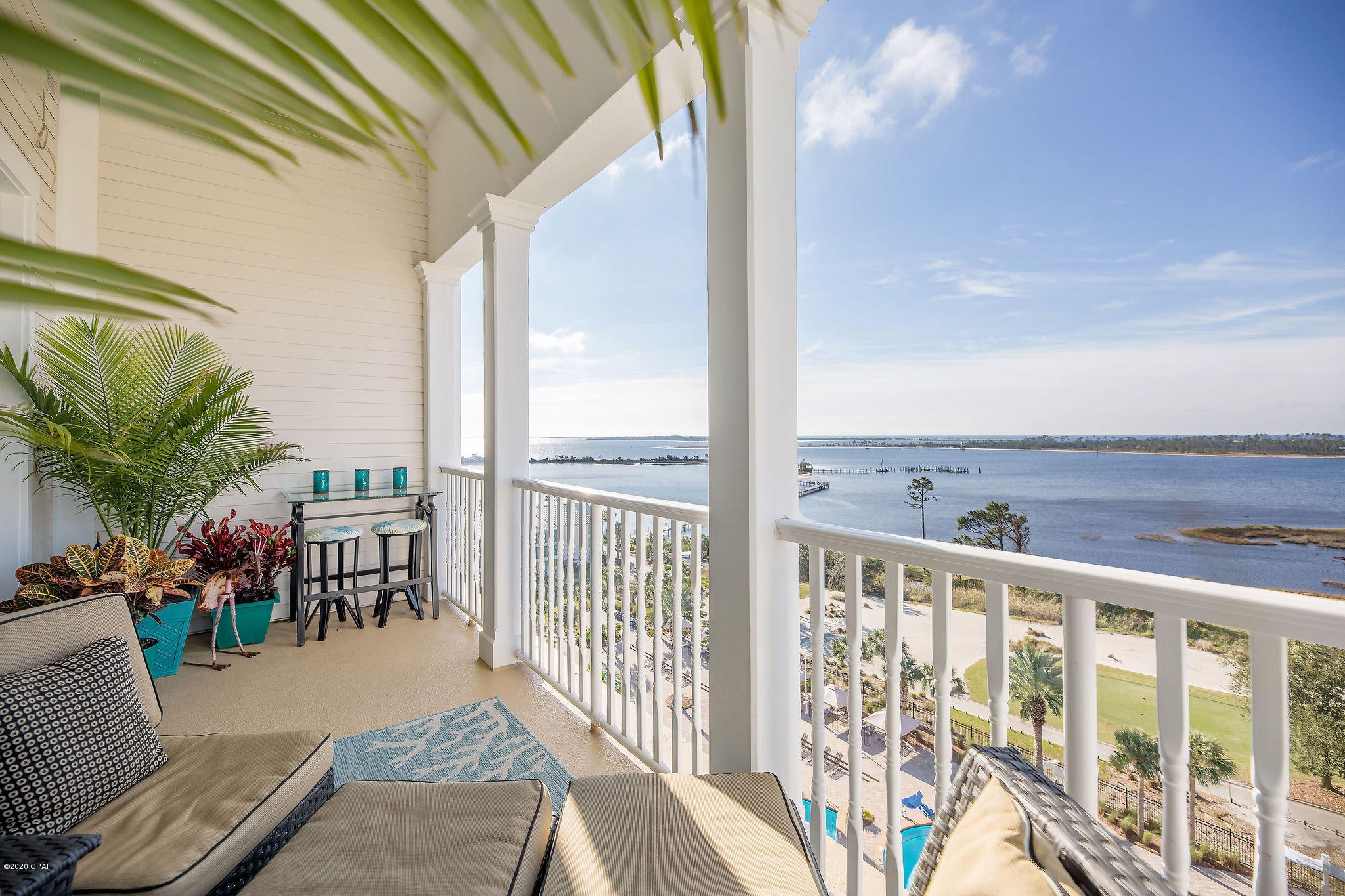 CURRENTLY UNDER CONTRACT, SELLER ACCEPTING BACKUP OFFERS! Reflections is a luxury condo in the gated community of Bay Point. This outstanding Penthouse level 1 bedroom unit boasts nearly 180 degree views of the resort-style pool, Jack Nicklaus Golf Course, St Andrews Bay and the Gulf. Watch all the ships or wildlife from dolphins, eagles, hawks, osprey, and everything else right from your couch or balcony! Lots of natural light floods in from floor to ceiling windows / slider looking onto the water. Spacious floor plan with new ceramic tile plank flooring, crown molding, granite countertops, beautiful breakfast bar, pendant lighting, upgraded appliances & cabinetry. This is an absolutely pristine unit that comes fully furnished and is ready to be your second home or short term vacation rental with very strong rental projections from local property management companies.

Reflections contains a full service salon and spa just downstairs and Bay Point Resort amenities include golf & tennis, yacht club & full svc marina and boat launch being rebuilt, on-site post office, 24hr security, parks & playgrounds, community sponsored events & on-site full svc resort hotel.

Schedule your showing ASAP, units in this building rarely come up for sale and sell quickly when they do!