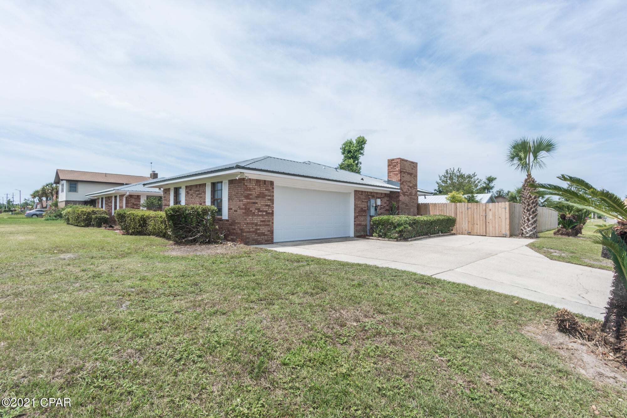 'CURRENTLY UNDER CONTRACT, SELLER ACCEPTING BACKUP OFFERS' Pool House!!  The ever popular Derby Woods Subdivision, a rare 4 bedroom 2.5 bath brick home, sits on a corner lot with a large fenced backyard and a beautiful pool. This home features a new metal roof, new AC, new water heater, luxury vinyl plank flooring in all the common areas, with brand new carpet in the bedrooms.  All new recessed LED lighting, brand new bath fixtures. The master bedroom suite has a walk-in shower and large walk-in closet. The sizeable kitchen opens into the family room which has a fireplace flanked by built-in book shelves. Just off the kitchen is a formal dining area, and a second living room. This house is built for entertaining, with tons of space for everyone inside, and a generous patio outside for Grilling. The spacious pool surround has even more area for guests or family to enjoy. No lack of space for outdoor gatherings, plenty of space for outdoor games as well. The pool was recently resurfaced and has new tile with a full length stair case, and is large enough to lap swim. This is a gem, and all on a high and dry X-Zone lot. 11.5 miles to TAFB and Navy Base-NSWC Panama City. All measurements are approx, if important please measure.