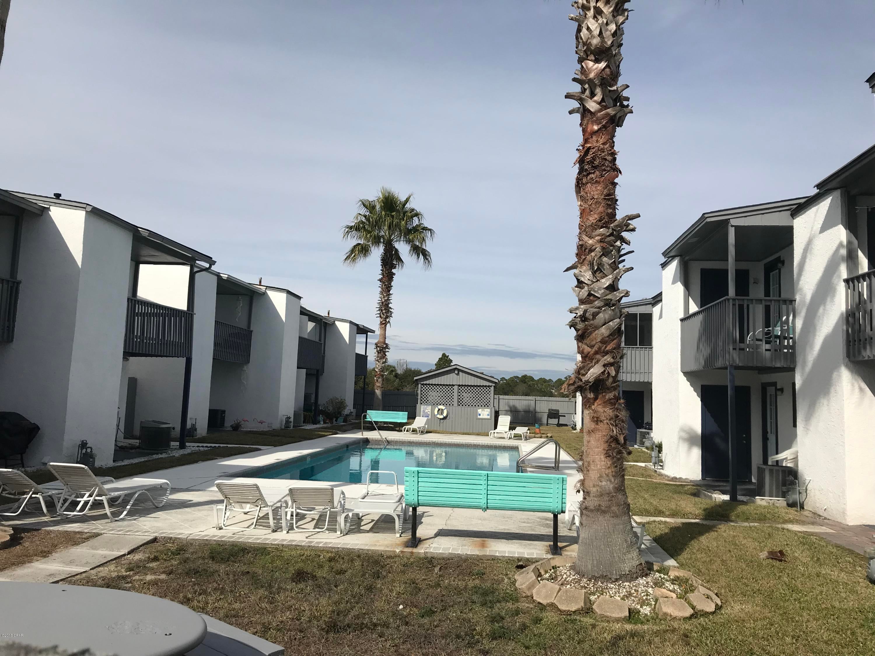 This unit is a 2 bedroom, 1.5 bath townhome centrally located on Panama City Beach in a small complex with community pool and only a short walk to the beach. This unit is completely furnished.