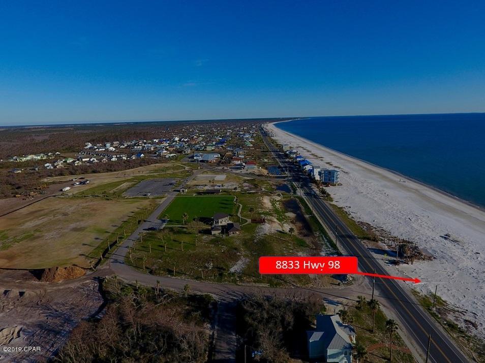 Gulf Front Lot across from Veteran's Memorial Park at Beacon Hill on the Gulf of Mexico. Great location. Glistening sugar fine sand, blue water and a sunset every evening. Perfect spot to build your dream beach home. Lot measures 47.63' wide. Restaurant nearby and convenience store coming soon. There was once a home on this lot prior to Hurricane Michael.