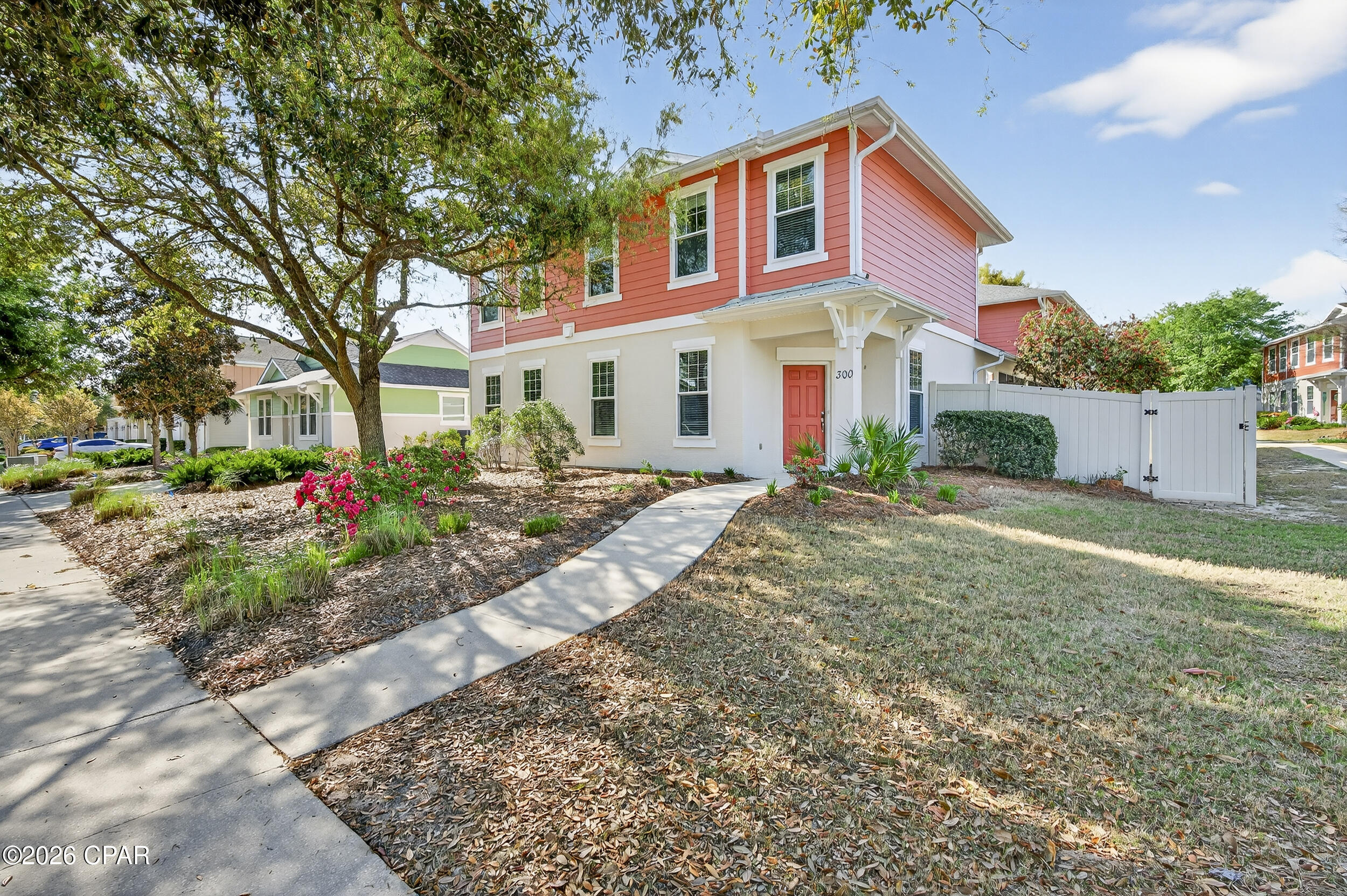 Your Whisper Dunes villa awaits - this two-story 3BR/2BA home features a first-floor master, adaptable upstairs loft, and a private screened porch, all just minutes from the beaches, Pier Park, and 30A in Panama City Beach.

Open, airy, and designed for everyday living, the first floor boasts 9-foot ceilings and a seamless flow between the living, dining, and kitchen spaces. The master suite features a large walk-in closet and a spa-inspired bath with double china vanities, granite countertops, a separate shower, and a garden tub.

Upstairs, two additional bedrooms and a huge loft provide flexible space for a media room, playroom, home office, or guest retreat. A laundry room with cabinets adds convenience and extra storage.

Recent updates make this home move-in ready: fresh interior paint, new LVP flooring upstairs, carpeted stairs replaced in 2023, and a newly installed screened enclosure in summer 2025. Additional features include a roof replaced in 2023, and HVAC replaced in 2024. Built to Energy Star Qualified standards, this home offers enhanced energy efficiency, water conservation, and improved indoor air quality.


Whisper Dunes is a low-maintenance, pet-friendly community with HOA-covered landscaping, making yard care effortless. Located in the highly desirable West End of Panama City Beach, this home is close to top beaches, shopping, dining, Pier Park, 30A, and Northwest Florida International Airport - offering the perfect combination of comfort, convenience, and coastal lifestyle.