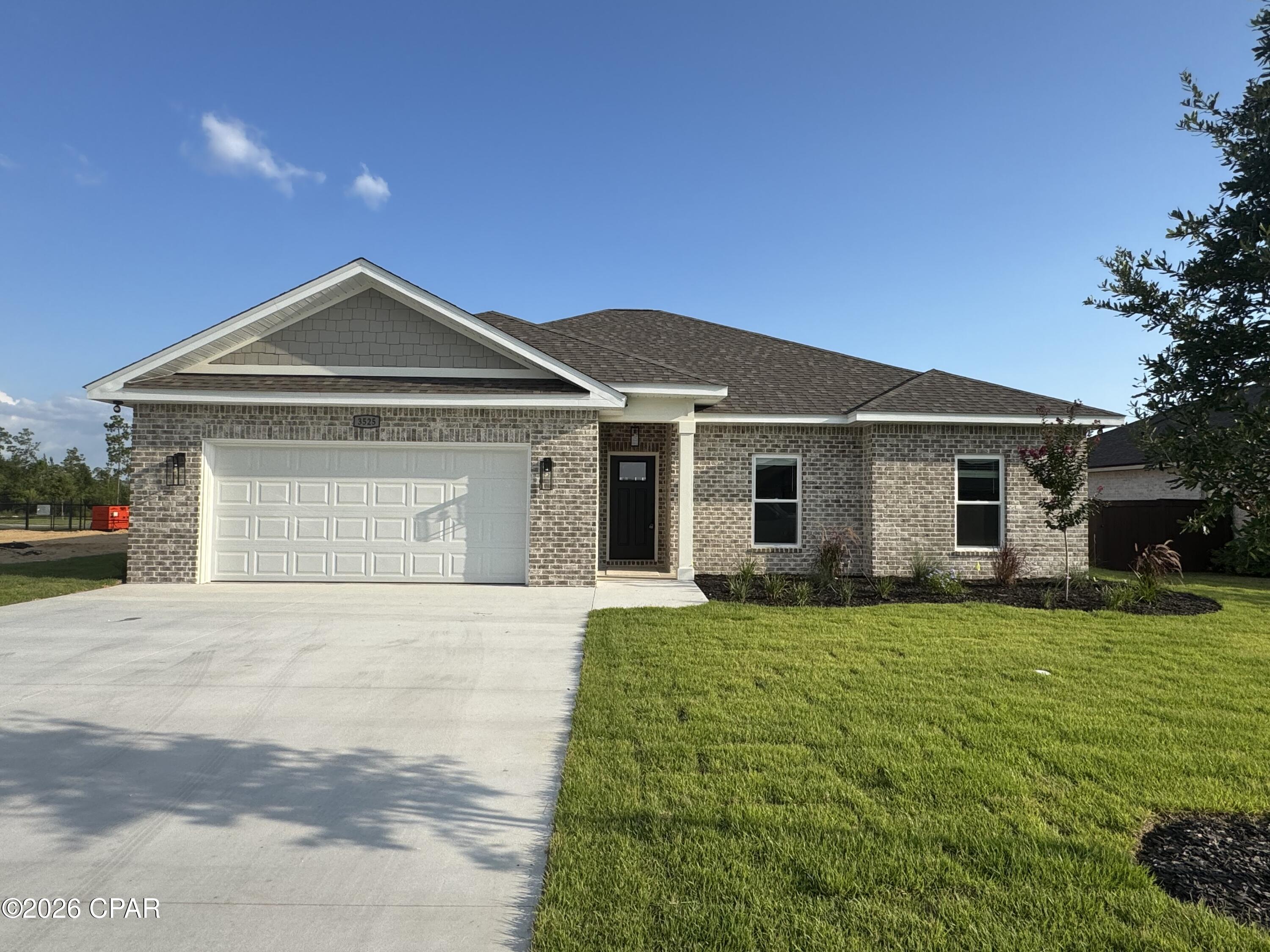 Built by the trusted team at Timmins Construction, this beautiful new construction home offers the perfect blend of quality craftsmanship and modern design. Featuring 4 spacious bedrooms and 2 full bathrooms, this all-brick home boasts an open-concept floor plan that's ideal for both everyday living and entertaining. The thoughtfully designed kitchen flows seamlessly into the living and dining areas, creating a bright and welcoming space for family and friends.
The private primary suite provides a relaxing retreat, while the guest bathroom is designed with convenience in mind, featuring a double vanity and a separate tub/shower room--perfect for busy households. Centrally located in Panama City, you'll enjoy easy access to shopping, dining, schools, and local amenities. Don't miss the opportunity to own a beautifully crafted, move-in-ready home built with the quality and attention to detail Timmins Construction is known for.