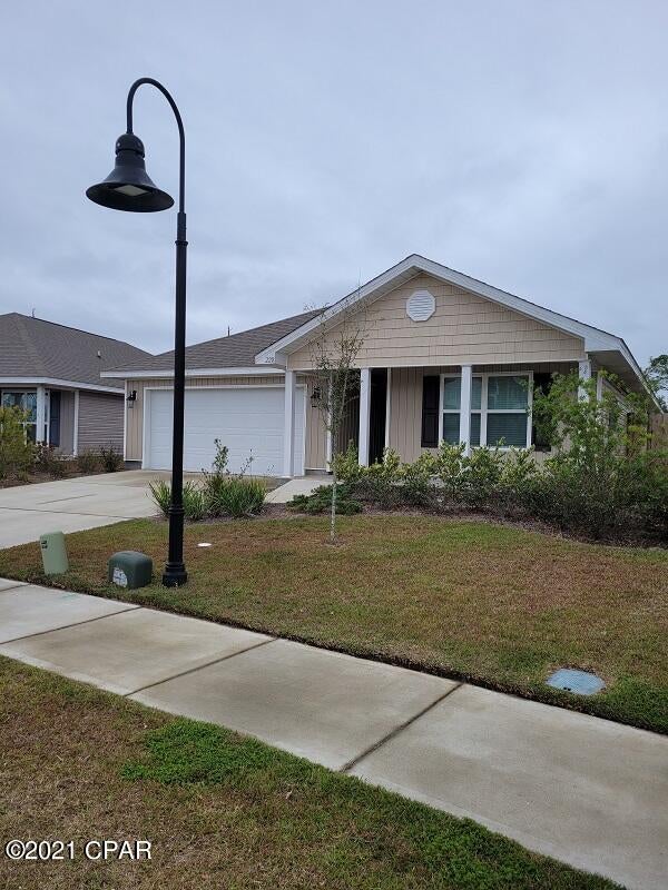 Bridge Harbor!  Nice open spacious floor plan!  4 bedroom 2 bath home with 2 car garage on pond!  This home has the SMART HOME SYSTEM and features 8' ceilings throughout, recessed lighting, rolled vinyl flooring in common areas, carpet in the bedrooms, center island in the kitchen, large covered back porch for entertaining and enjoying the view for the pond and sunsets.  Community pool and mailbox!  All Electric!  HOA takes care of the lawn outside the back fence.  Pet Negotiable $300 Pet Deposit Per Pet and $50 Per Month Per Pet!