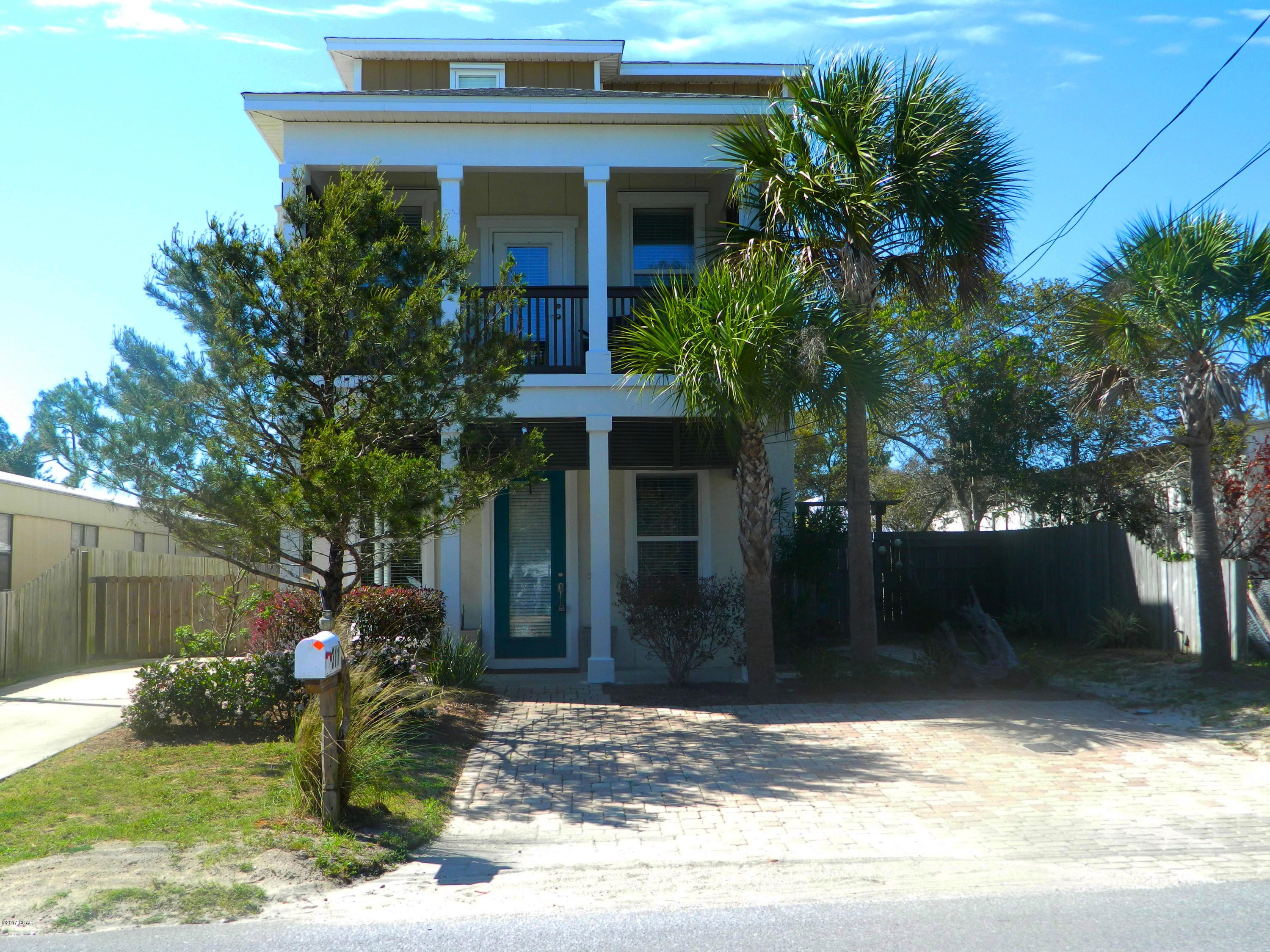 This fully furnished 3 story home is located on the west end of Panama City Beach and is convenient to both Pier Park and Frank Brown Park. Public beach access is available just a few blocks away! The first floor features a guest bedroom with Queen bed and an adjoining private bathroom. Available from this room is direct access to the backyard. The spacious master suite is located on the second floor and features a King size bed and an adjoining private bathroom. Also located on the second floor is a guest bedroom that will sleep up to five occupants with a bunk bed and sofa sleeper. This room features a private balcony that overlooks Wisteria Lane. There is a full size bathroom located in the second floor foyer. The third story bedroom is a loft-style room that offers a queen size bed and balcony that has distant Gulf views. The fenced backyard features a gas grill and pergola with plenty of seating. Rent includes basic cable, internet, yard maintenance, and trash service - tenant pays for electric and water/sewer. Full size washer and dryer included. No pets. Unit cannot be unfurnished. Lease term only available until 2/28/19.

Rental Terms