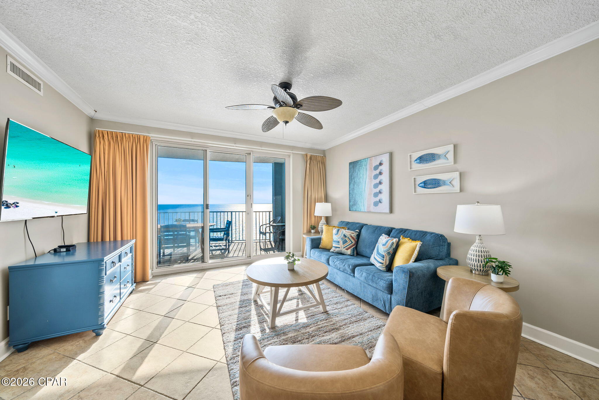 Investor alert! This 17th-floor Gulf-front condo at Twin Palms Condominium is a true turnkey short-term vacation rental already producing income. This 2-bedroom, 2-bath unit offers breathtaking, unobstructed Gulf views that guests travel for -- and pay a premium to enjoy.

Recently remodeled with updated flooring, refreshed kitchen and baths, and stylish coastal finishes, this unit is rental-ready with no downtime needed. The open-concept layout maximizes water views from the living area and primary suite, while the private balcony delivers panoramic sunrise-to-sunset views that drive five-star reviews and repeat bookings.

Twin Palms is a highly sought-after, low-density beachfront building -- a major advantage for vacation renters seeking a less crowded, more exclusive feel. Amenities include a Gulf-front pool, indoor pool, hot tub, fitness center, and covered parking -- all within walking distance to restaurants, shopping, and attractions.

Whether you're expanding your portfolio or securing a high-demand beachfront asset, this income-producing, fully turnkey condo offers immediate revenue potential in one of Panama City Beach's most desirable rental buildings.