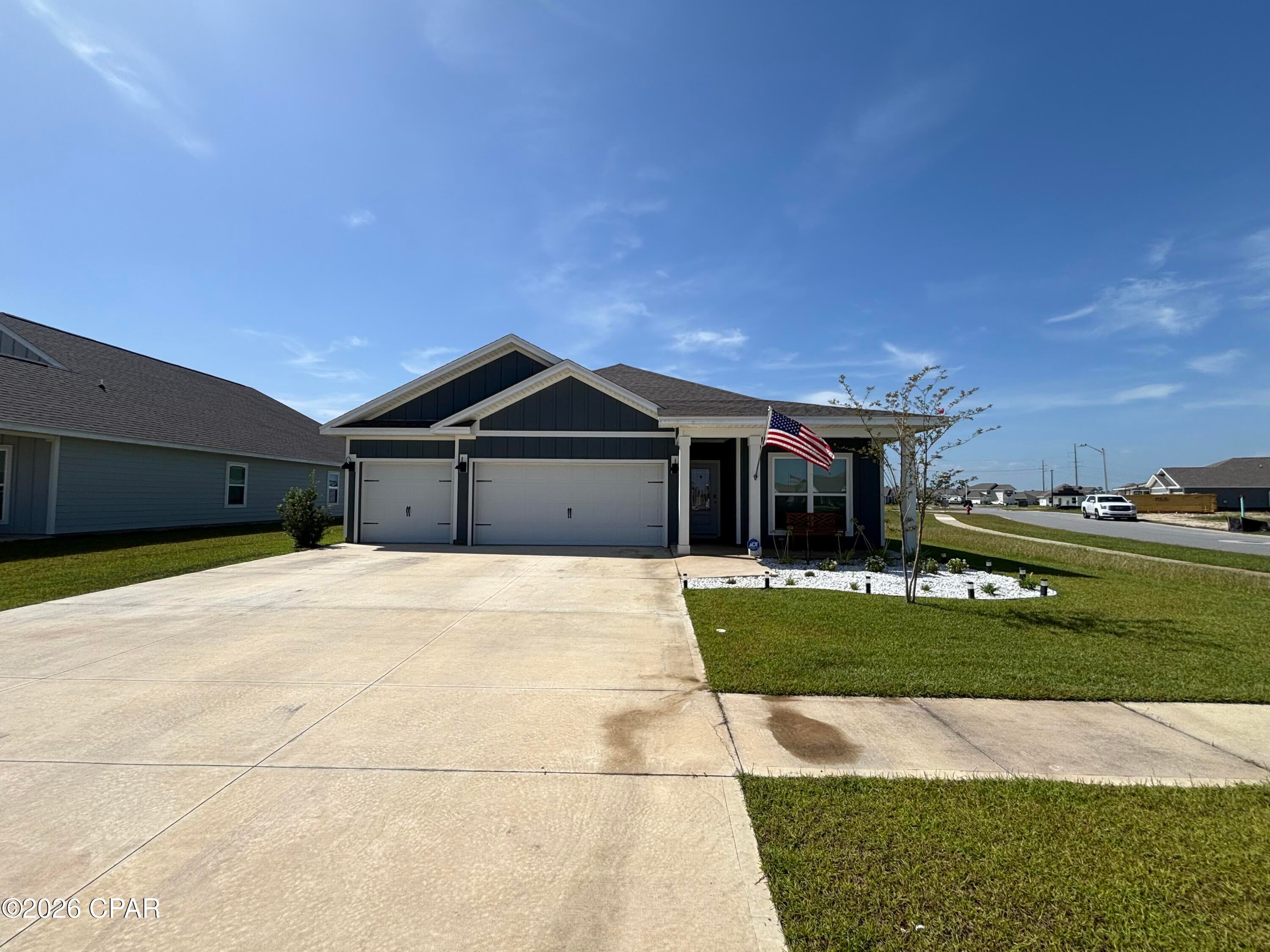 Available in October! Updated 4-bedroom, 3-bath home in the desirable Liberty subdivision! This home features a 2-car garage, fenced backyard, electric fireplace, and a non-warranted washer and dryer. Pets allowed with owner approval. Conveniently located near shopping, dining, schools, and just minutes from Tyndall Air Force Base. Enjoy neighborhood amenities including a resort-style pool, pickleball courts, basketball courts, fitness center, and card room. Schedule your private showing today!